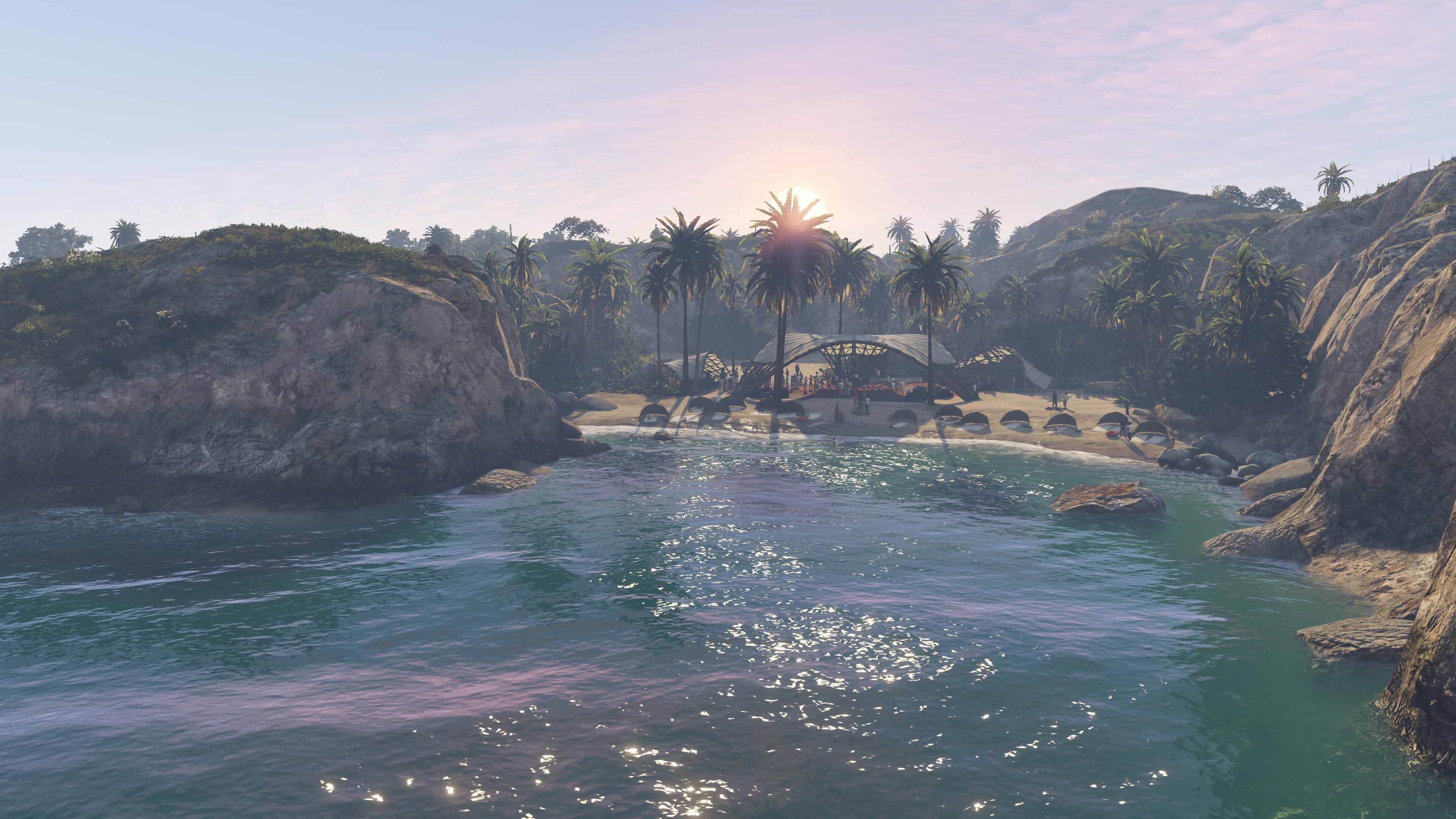 The Cayo Perico Heist Screenshot of Cayo Perico island during The Cayo Perico Heist.