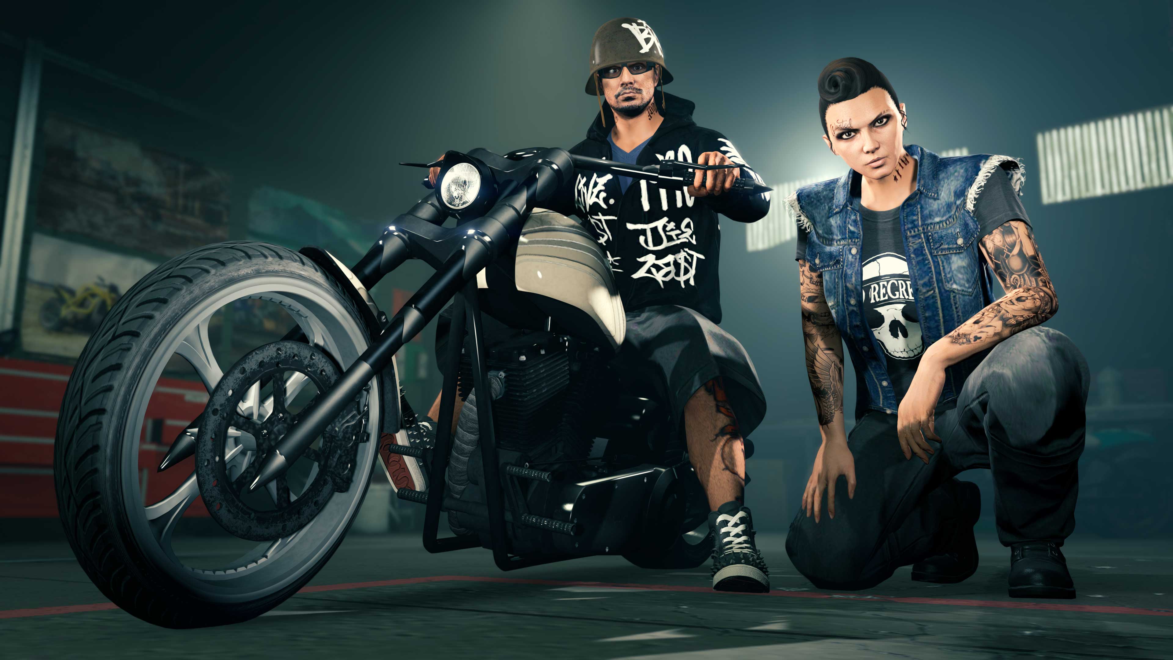 Promotional screenshot for Biker Business in GTA Online.