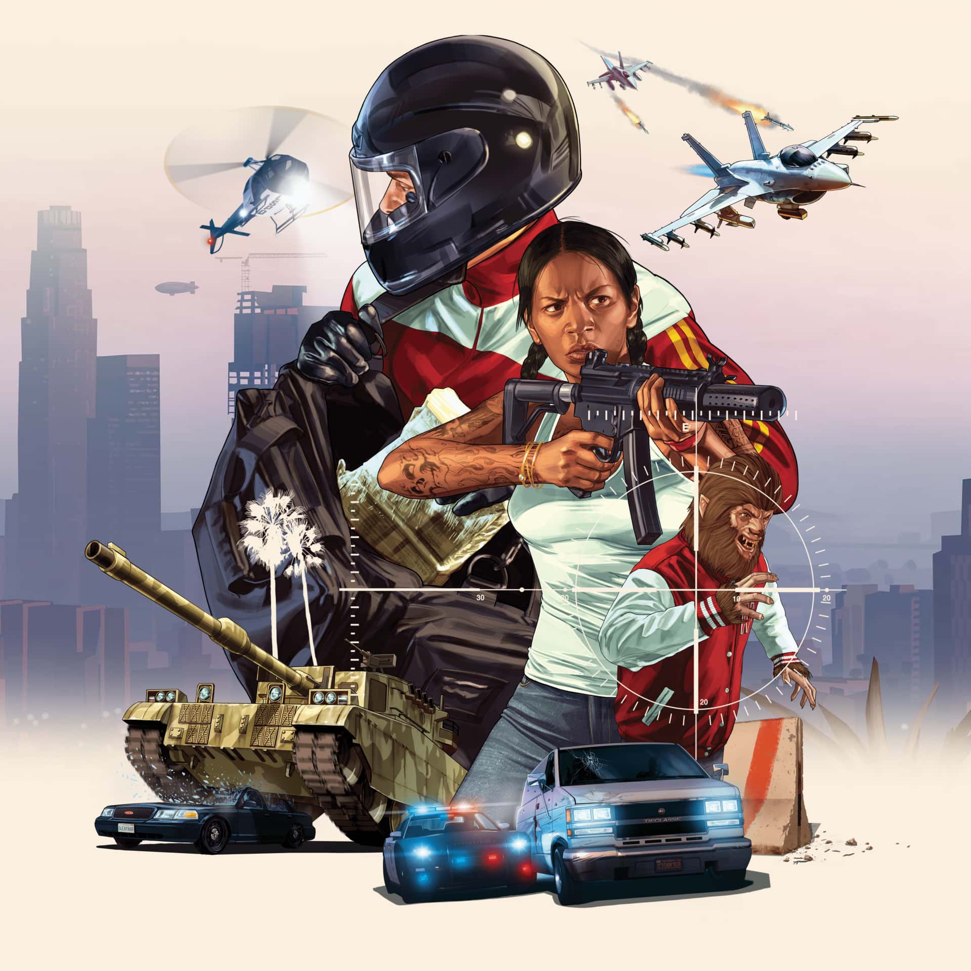 Freemode Guide Artwork Artwork of Freemode guide for GTA Online.
