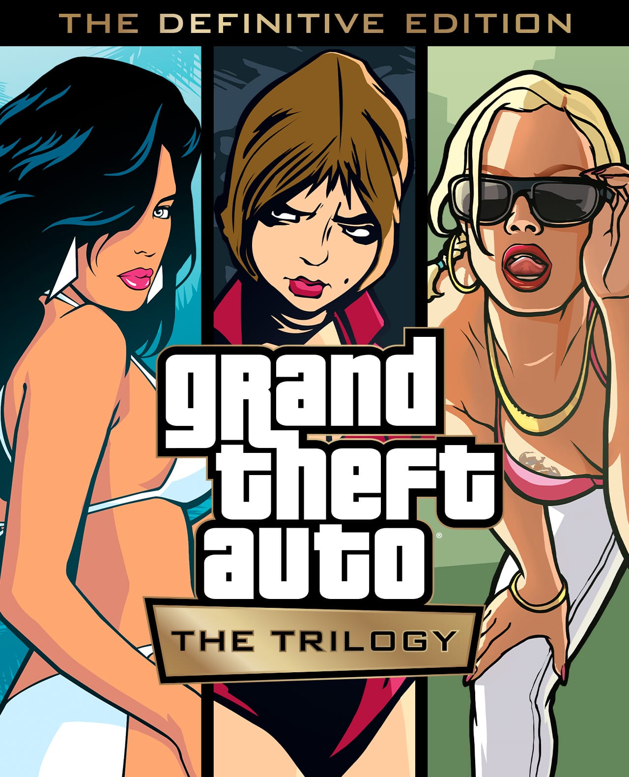Official artwork of Grand Theft Auto: The Trilogy - The Definitive Edition.