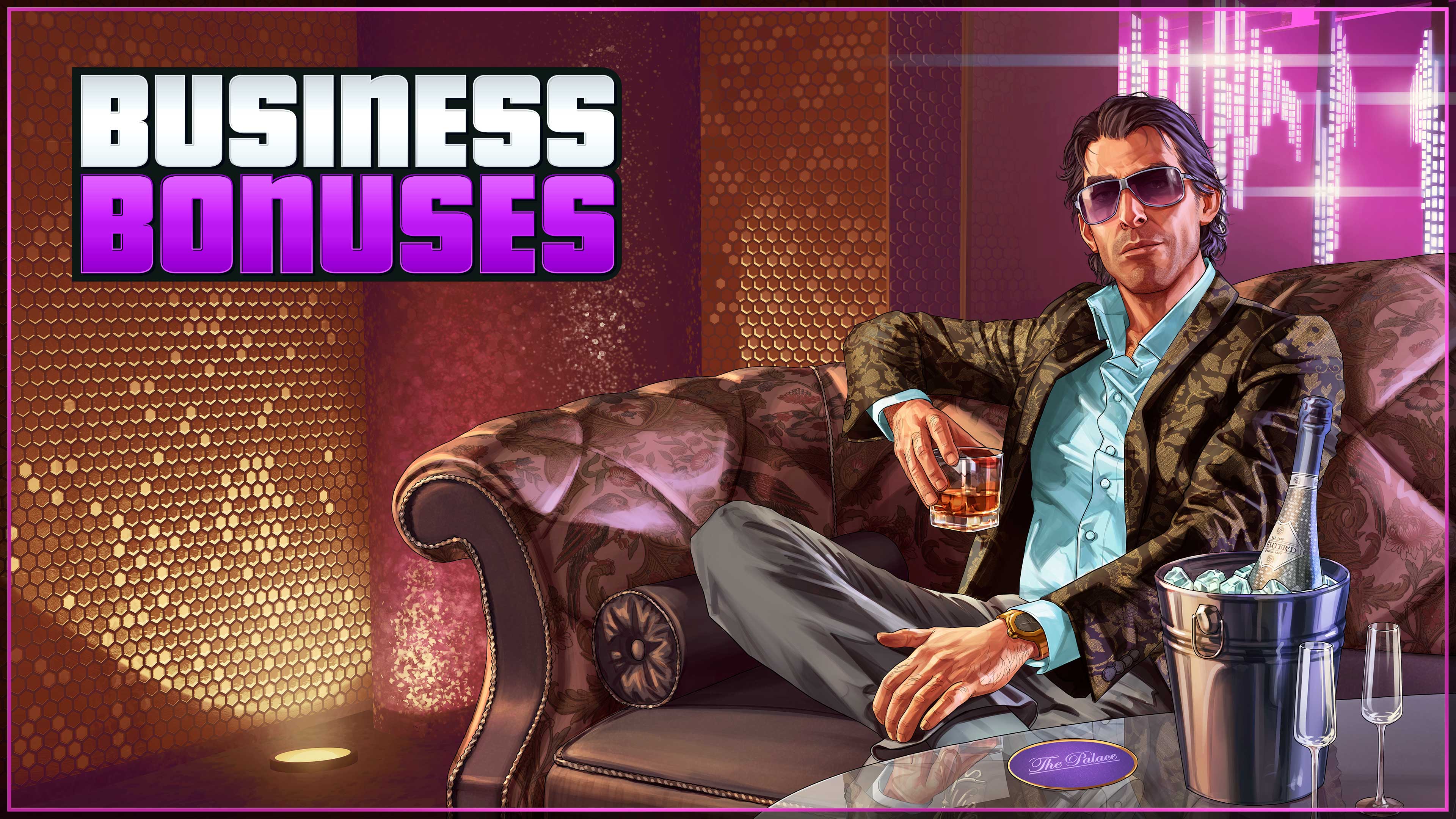 Nightclub Bonuses Artwork for Nightclub Business Bonuses in GTA Online.
