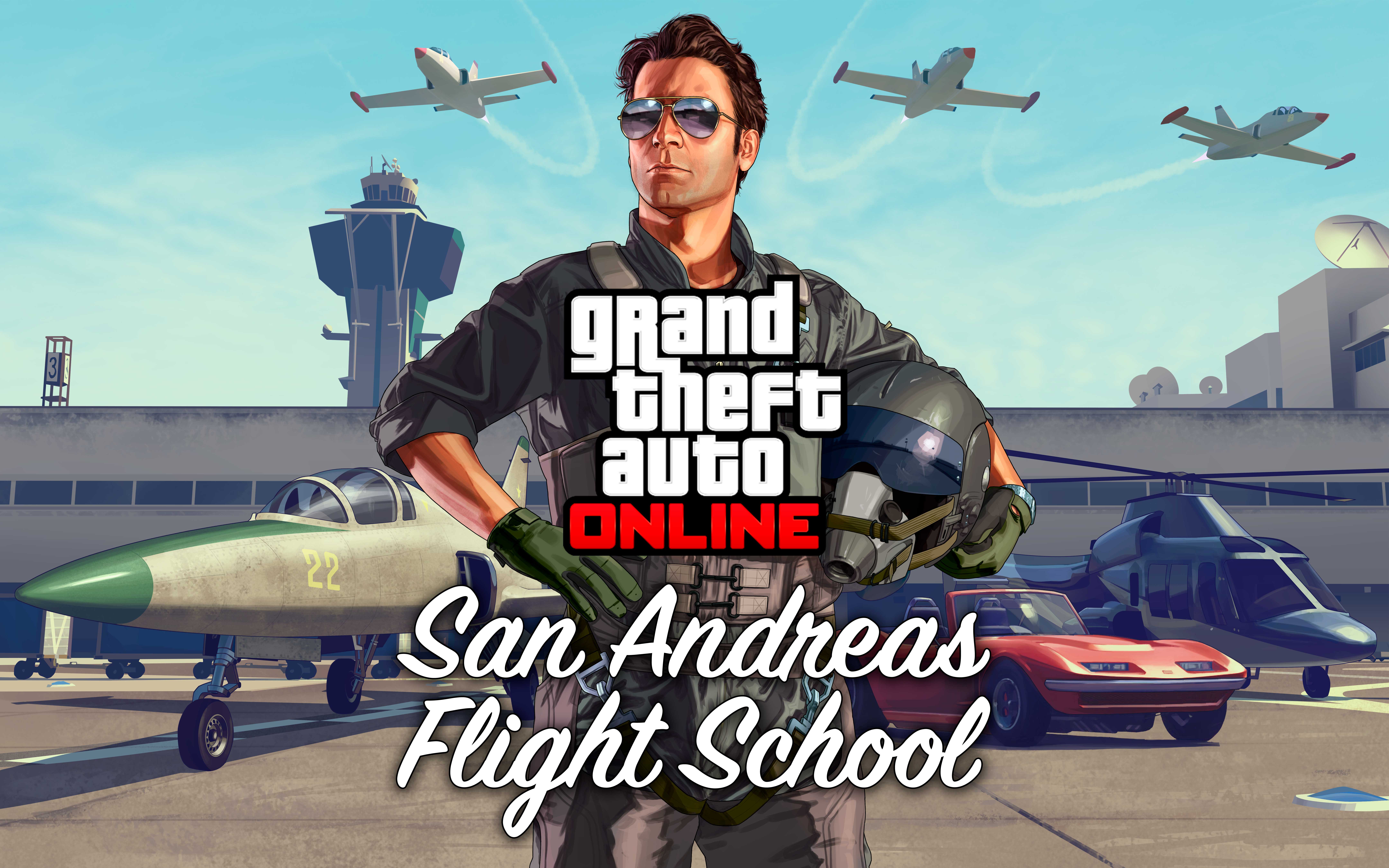San Andreas Flight School Artwork of San Andreas Flight School in GTA Online.