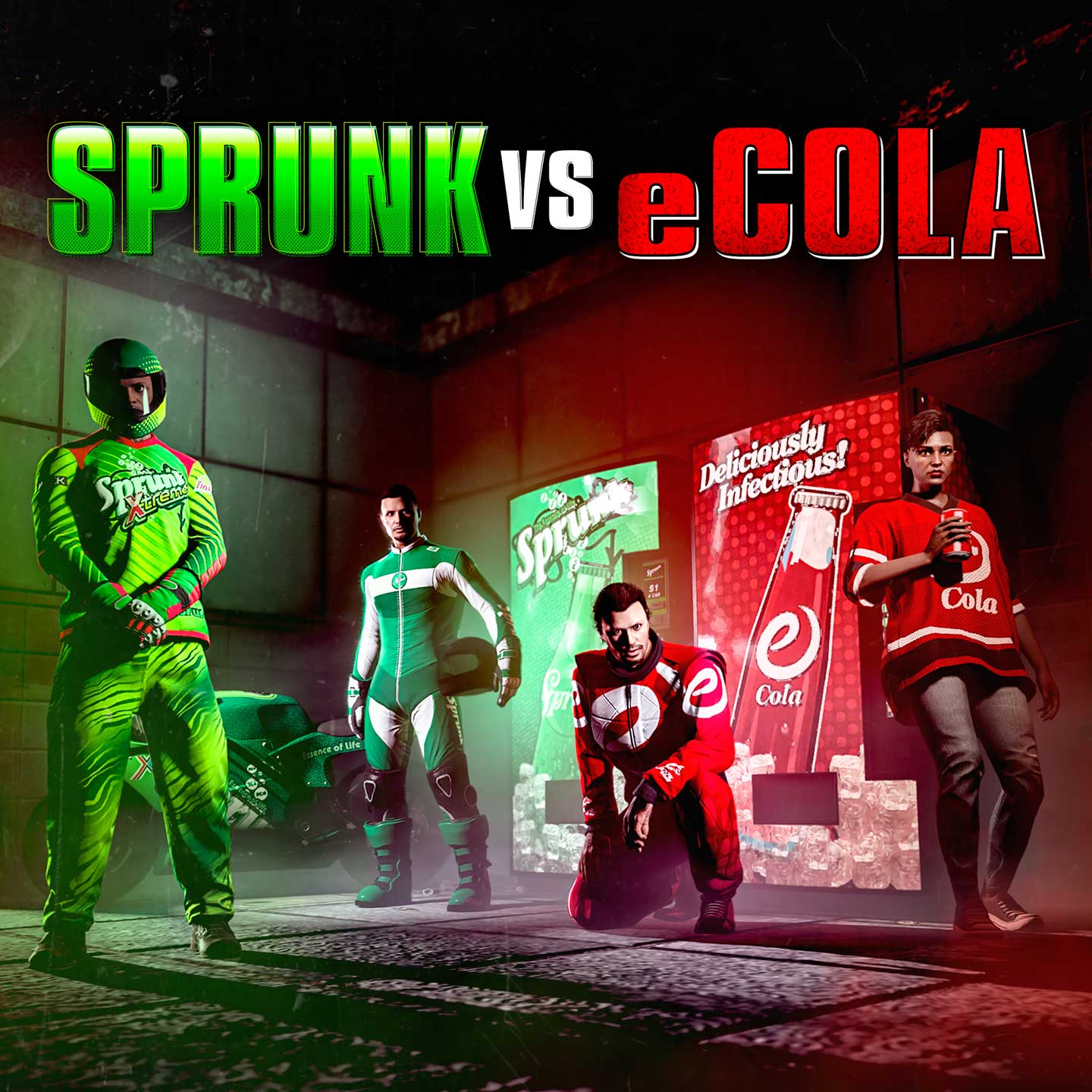 Sprunk vs eCola Poster for the Sprunk vs eCola challenge featured in GTA Online.