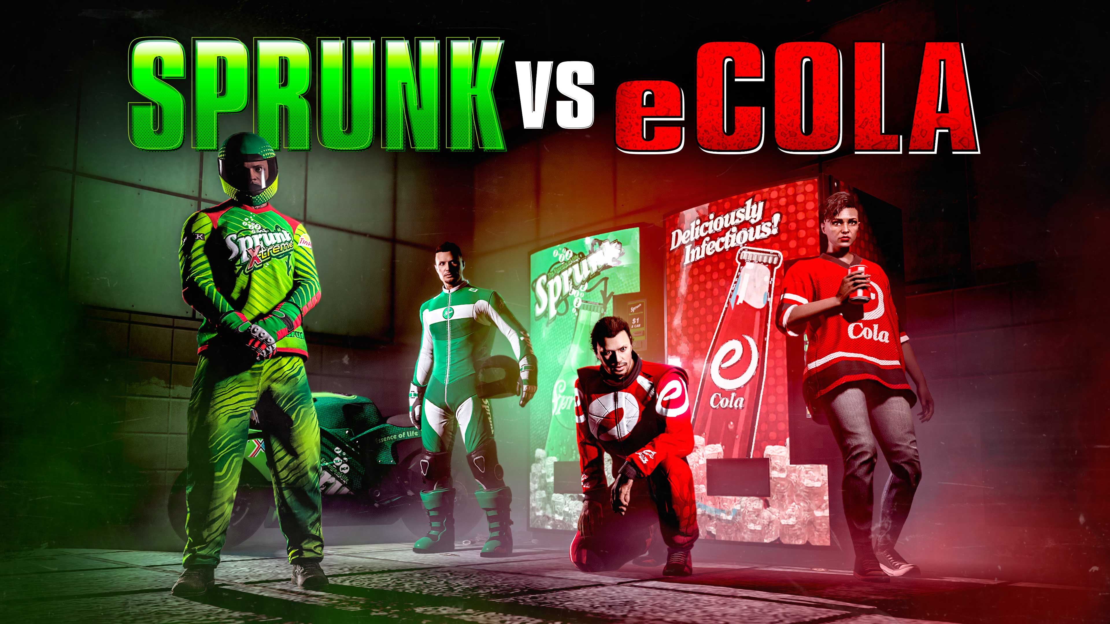 Sprunk vs eCola Poster for the Sprunk vs eCola challenge featured in GTA Online.