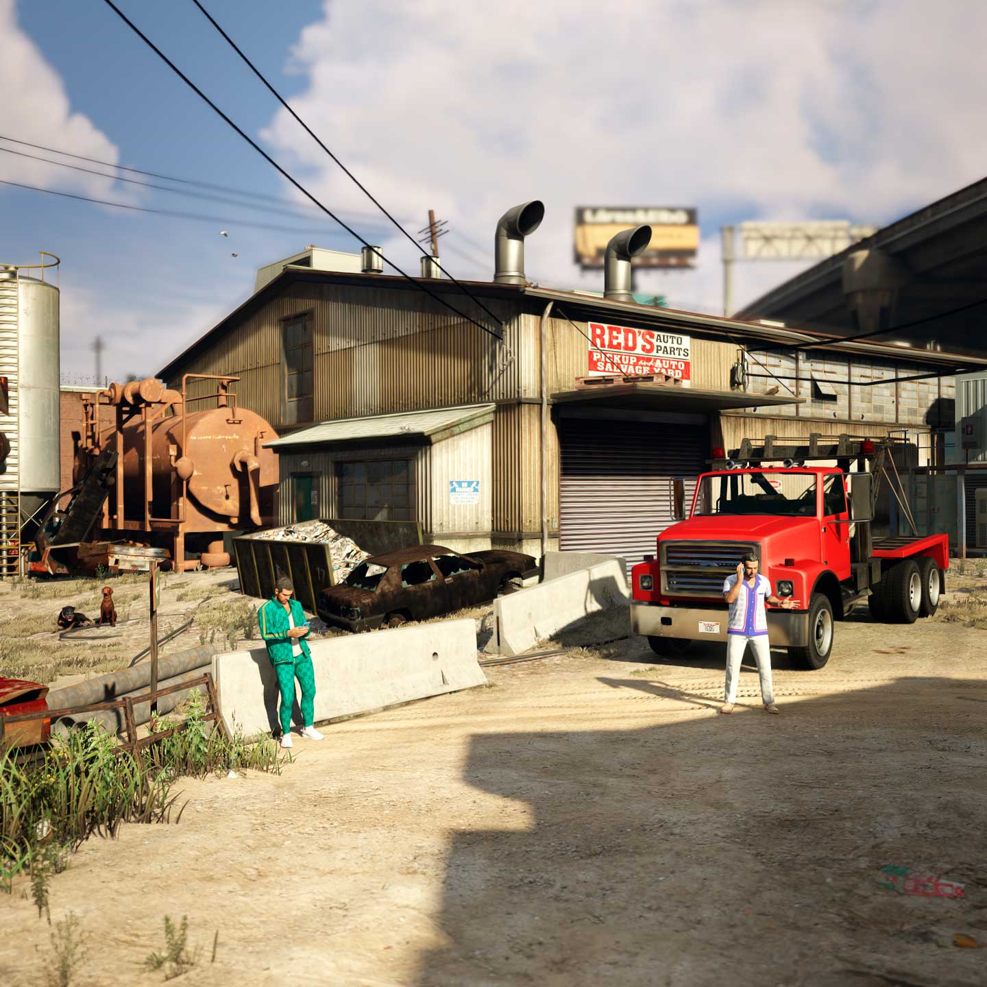 Red’s Auto Parts Screenshot of the Red's Auto Parts property in GTA Online.