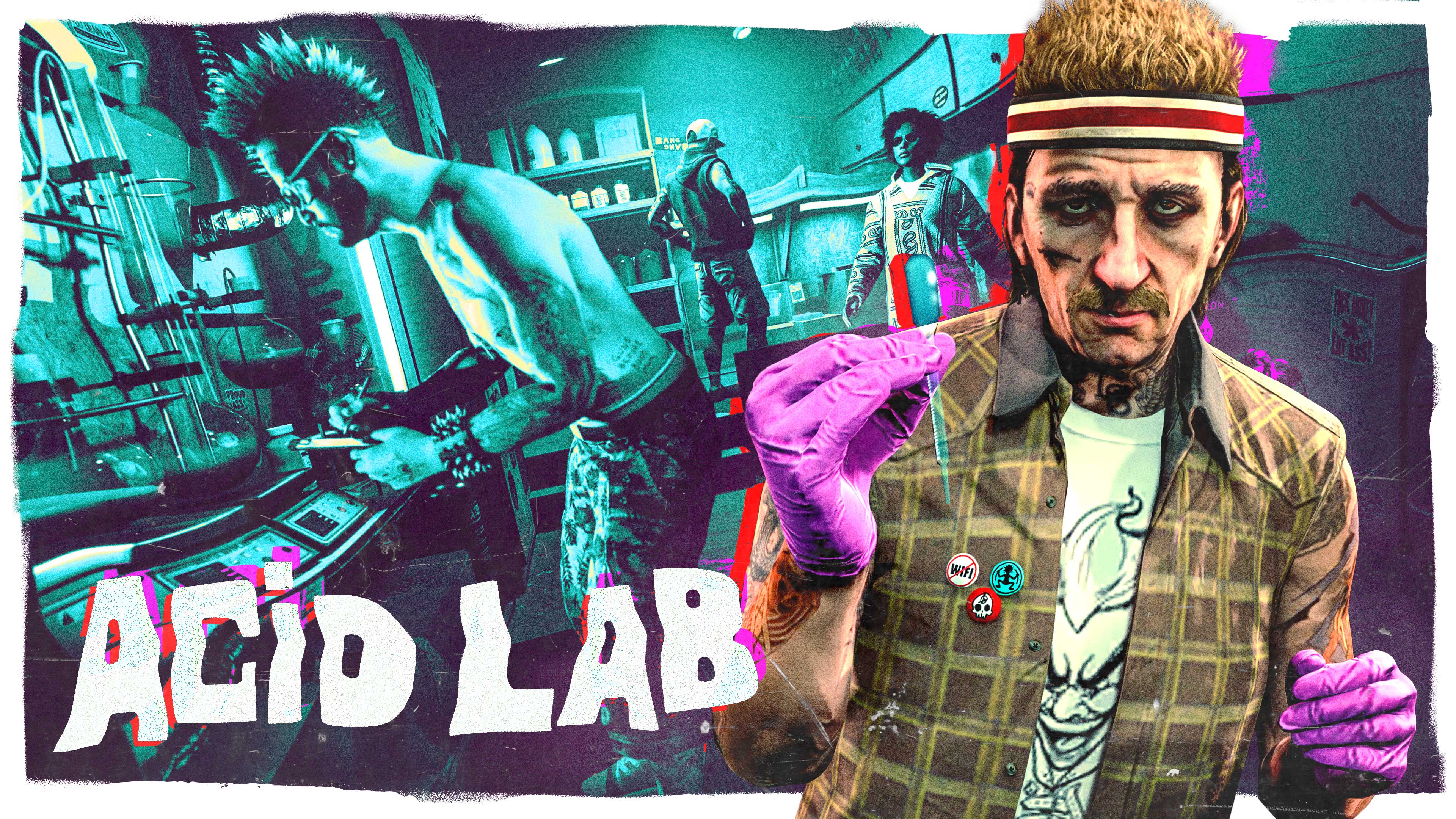 Acid Lab Promotional poster for Acid Lab Business in GTA Online.