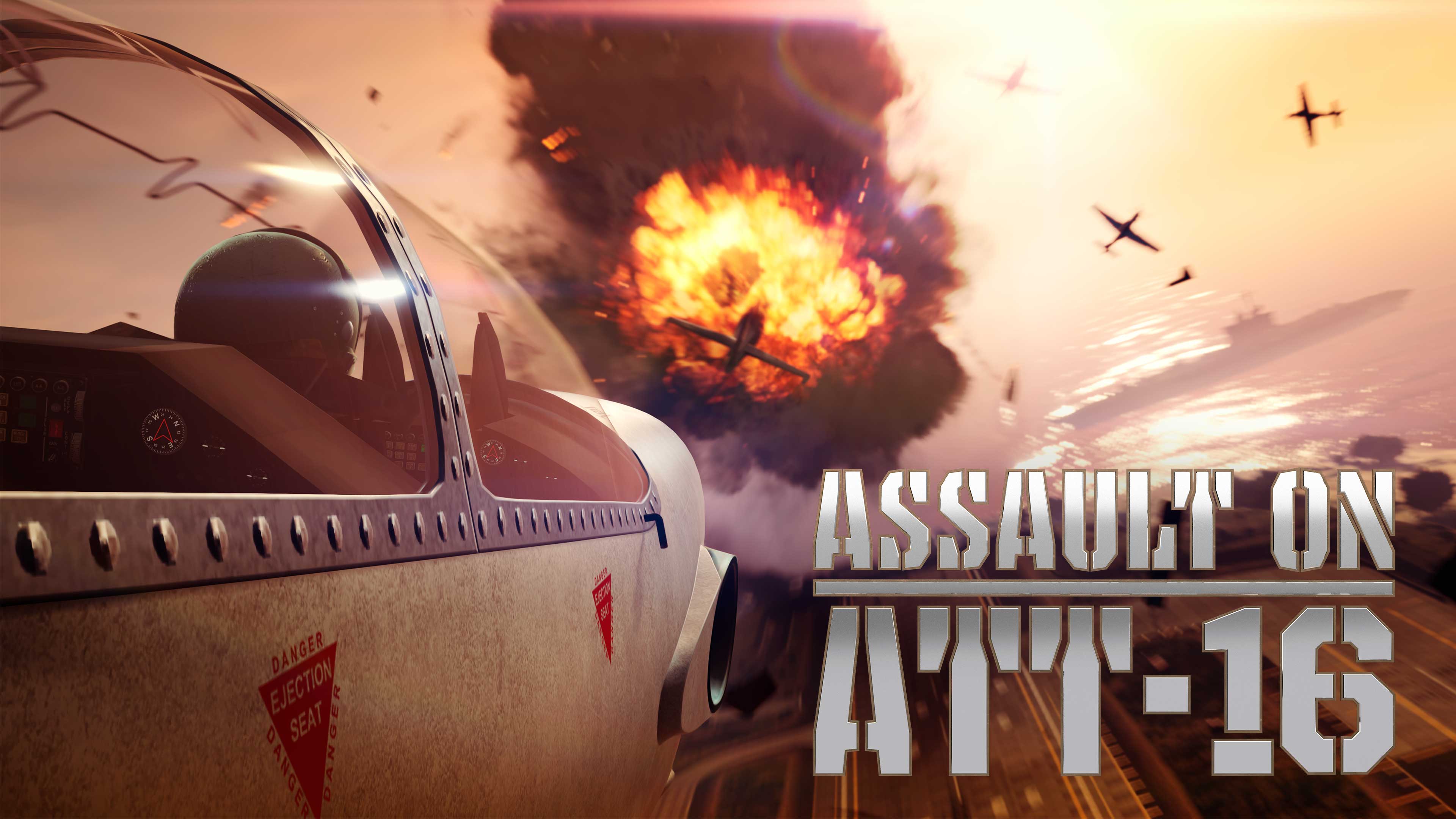 Promotional poster for the Assault on ATT-16 Adversary Mode in GTA Online.