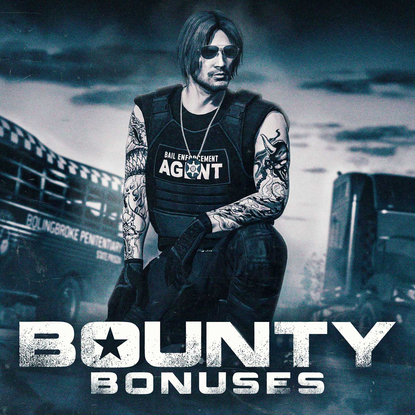 Bounty Bonuses Promotional poster for Bounty Bonuses in GTA Online.