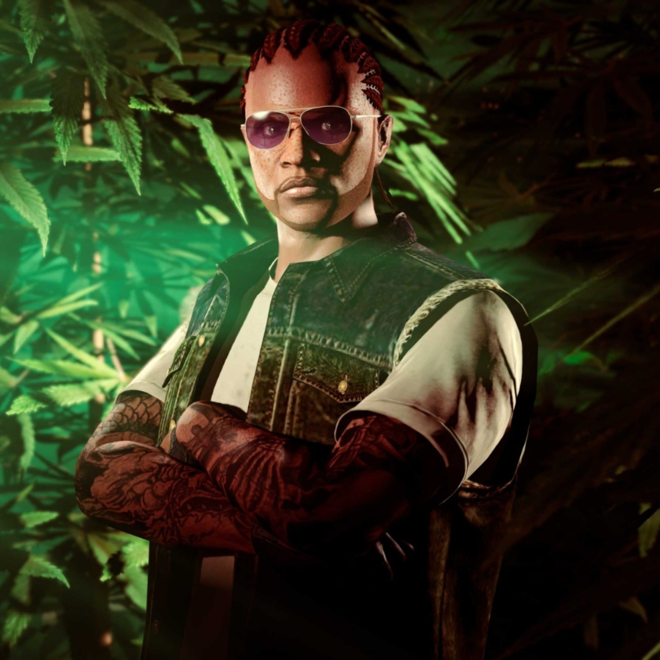 Weed Farm Screenshot of a Weed Farm Biker Business property in GTA Online.