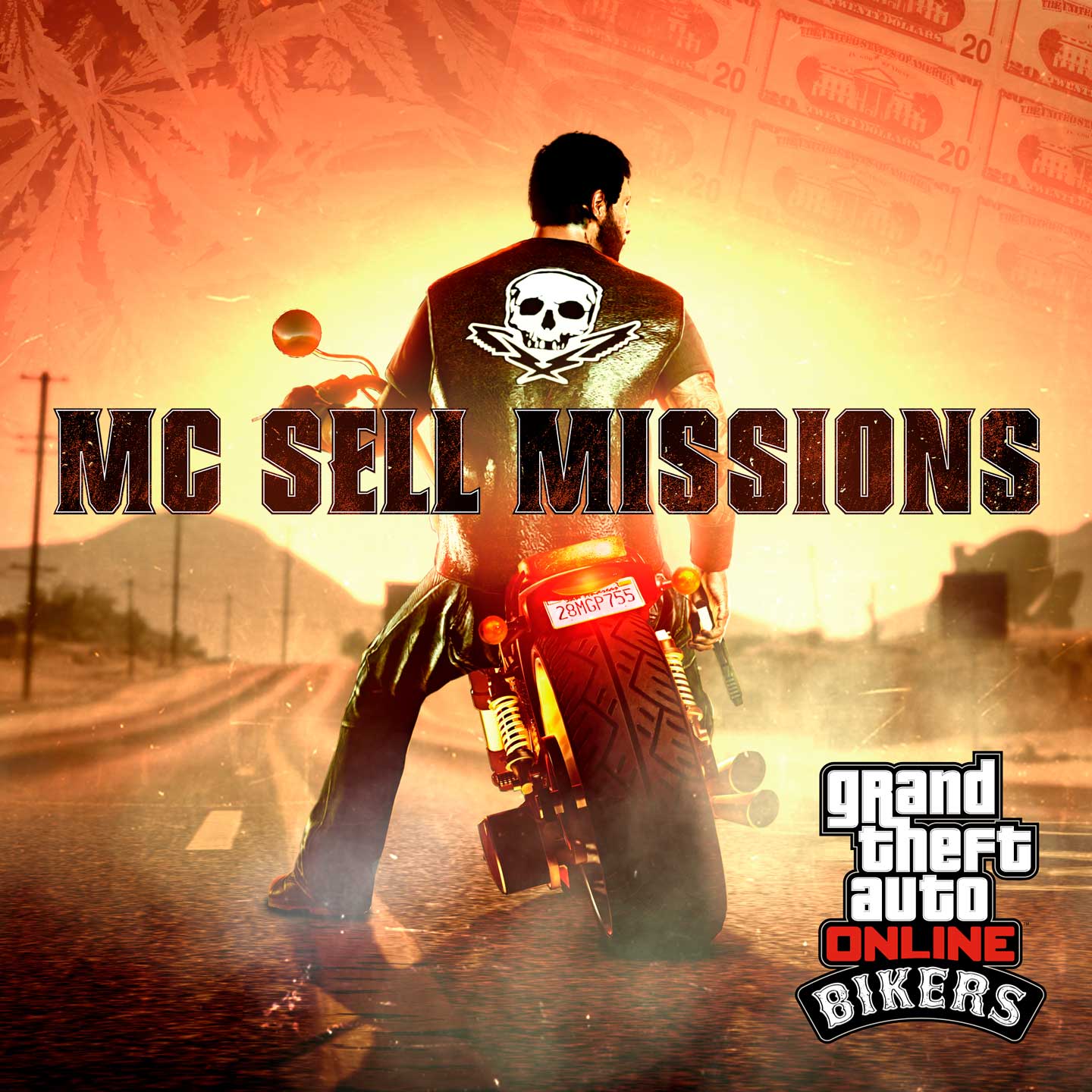 Promotional screenshot for Biker Sell Mission in GTA Online.