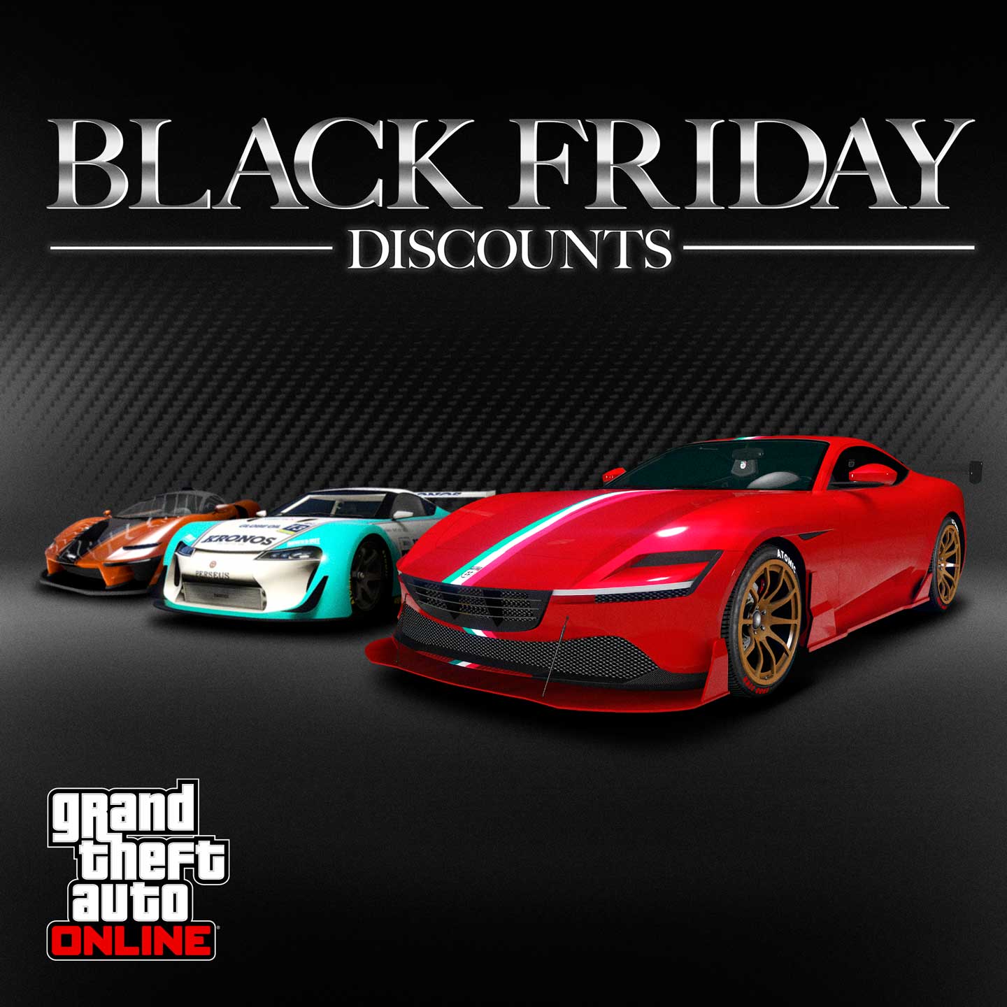 Black Friday Promotional poster for Black Friday Discounts in GTA Online.