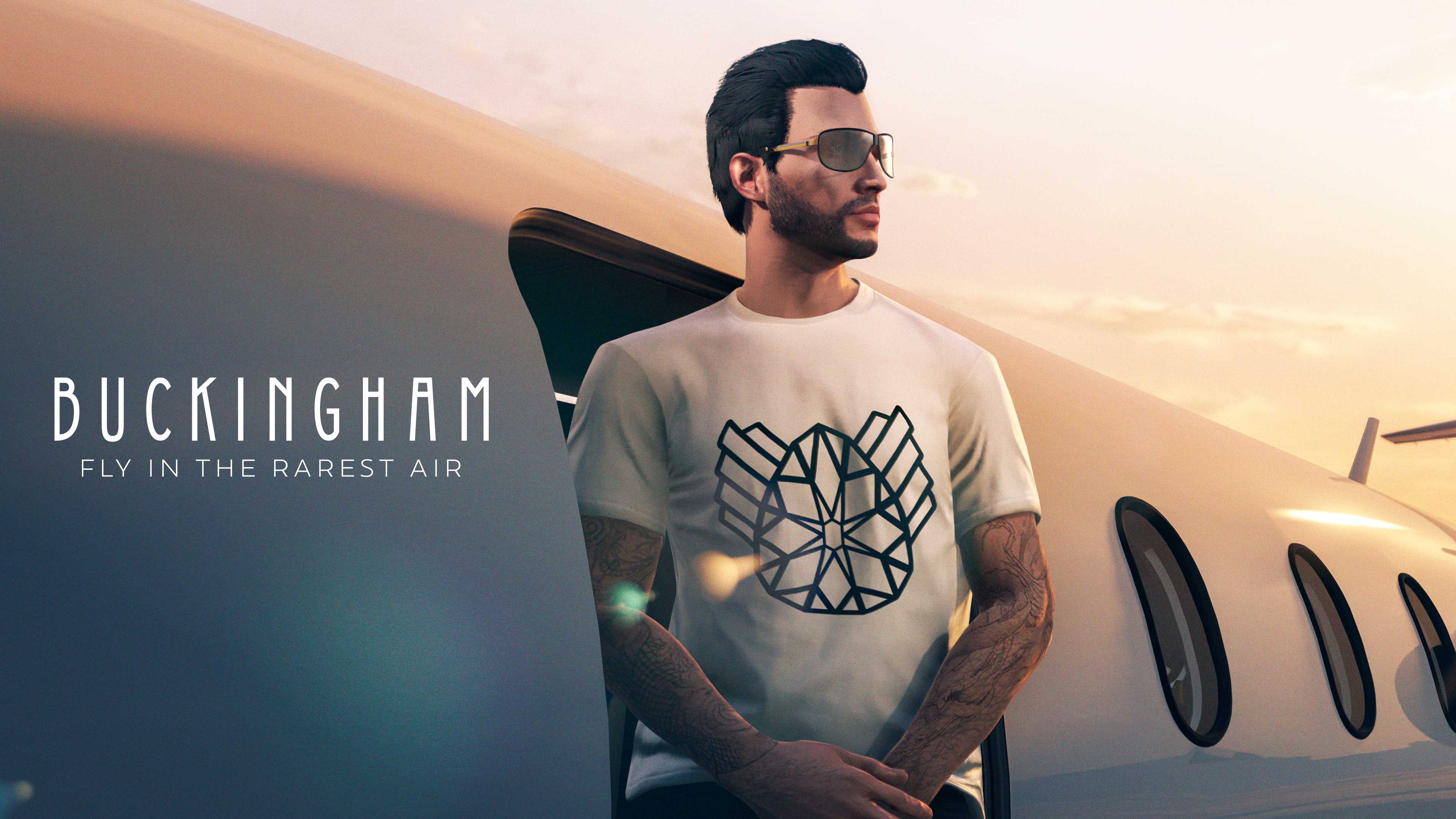 Promotional poster for Buckingham in GTA Online.