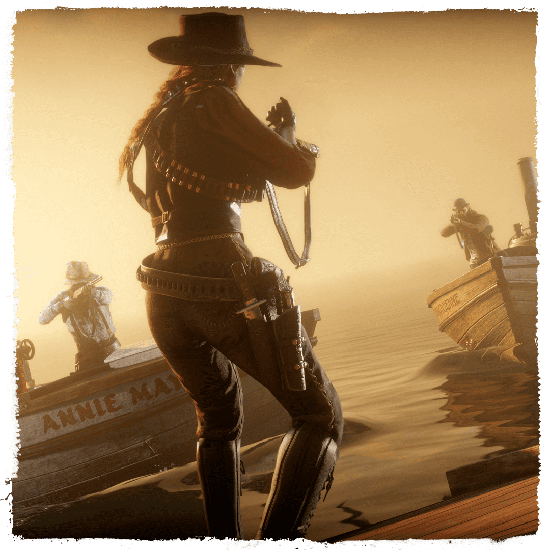 Screenshot of a Red Dead Online character during fight in a Call to Arms.
