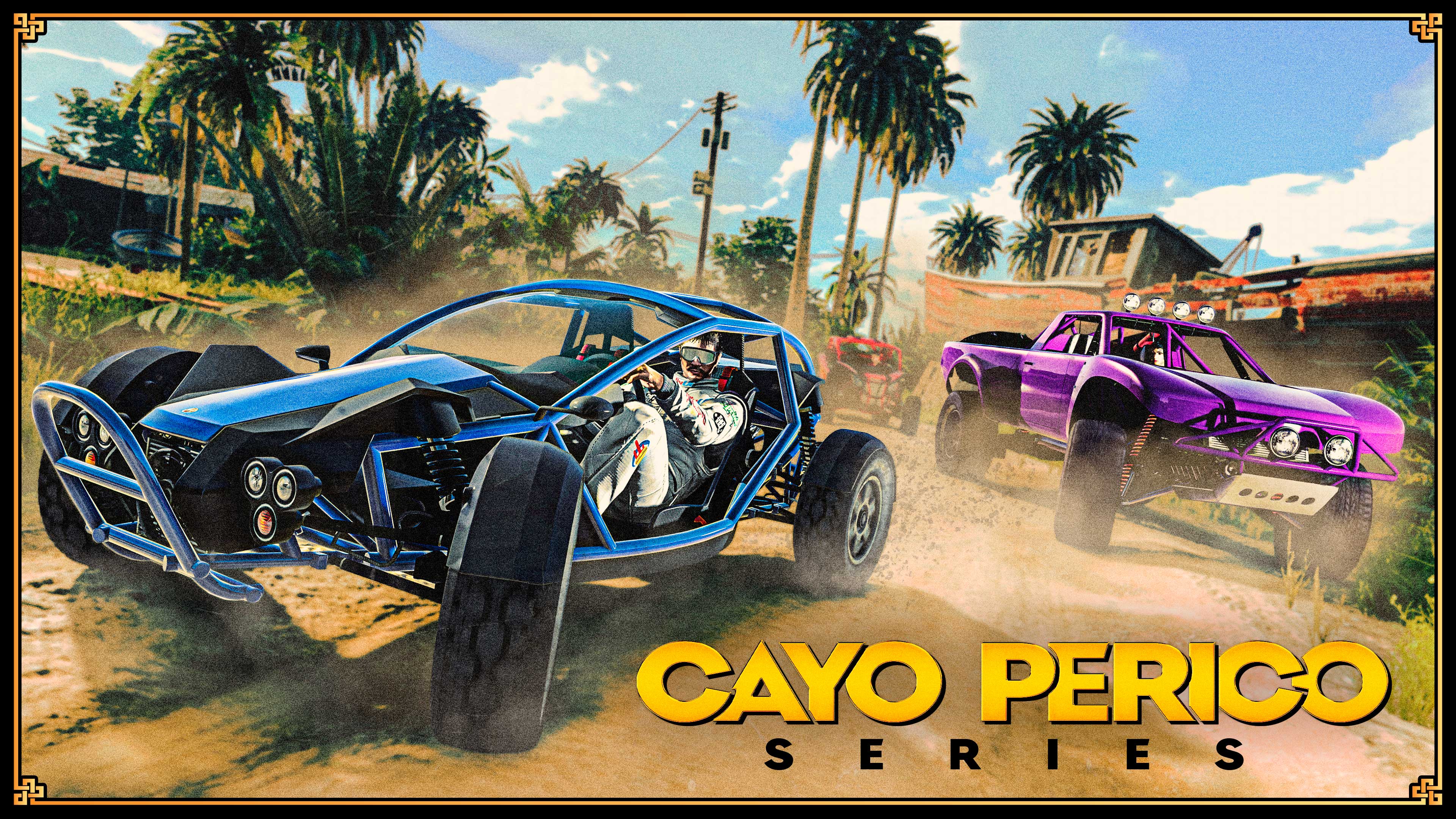 Poster for the Cayo Perico Series in GTA Online.