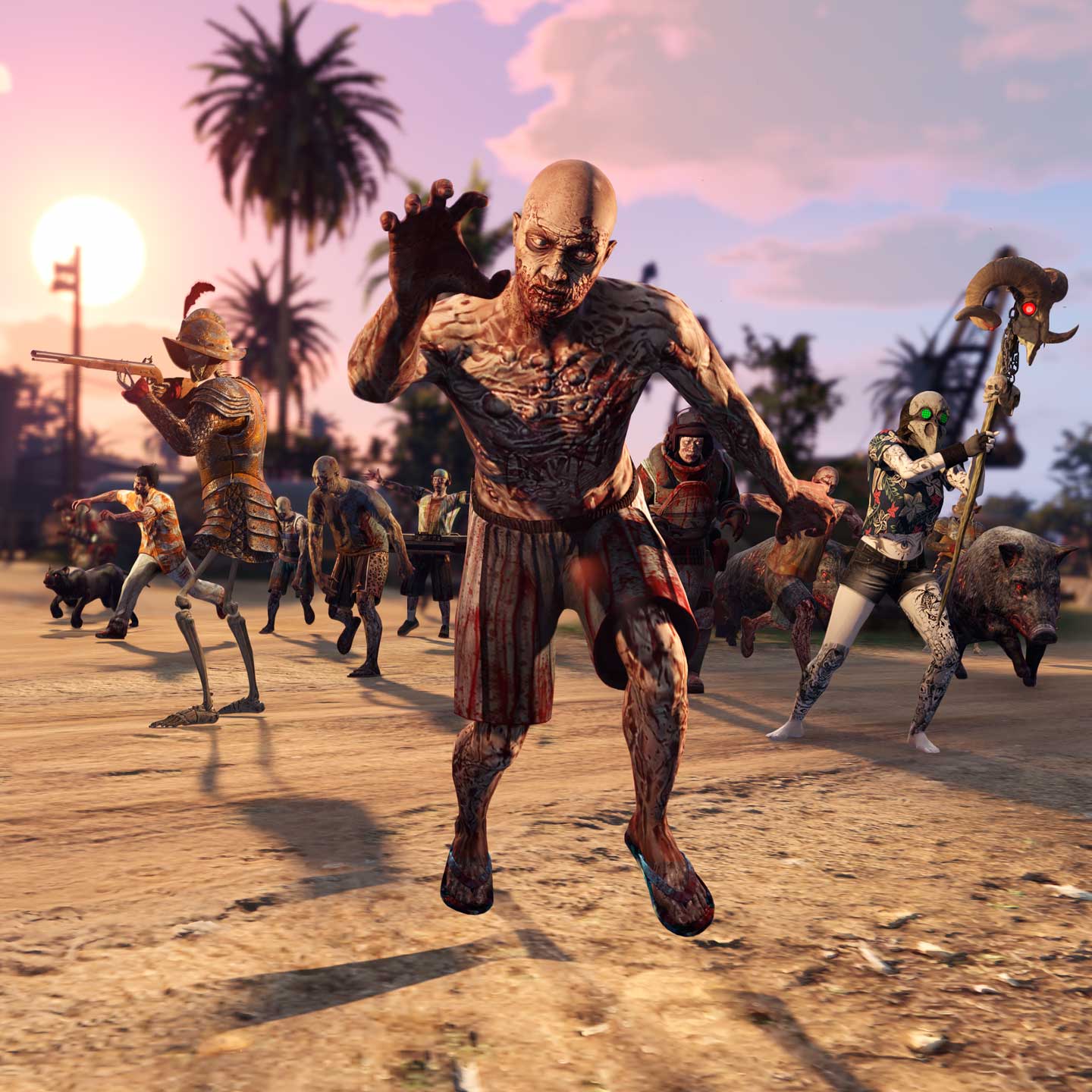 Promotional poster for Cayo Perico Survival in GTA Online.