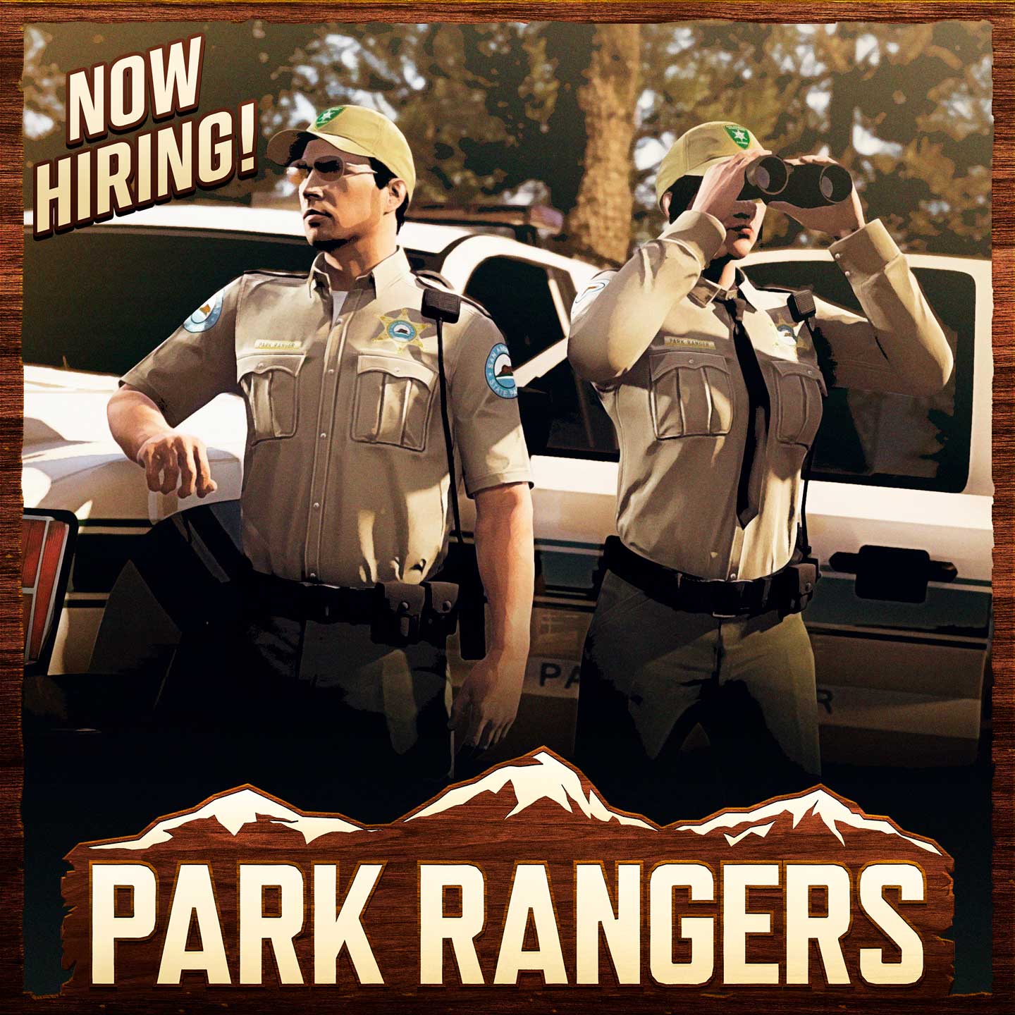 Summer Park Ranger Outfit Screenshot of two GTA Online characters wearing Summer Park Ranger Outfits.