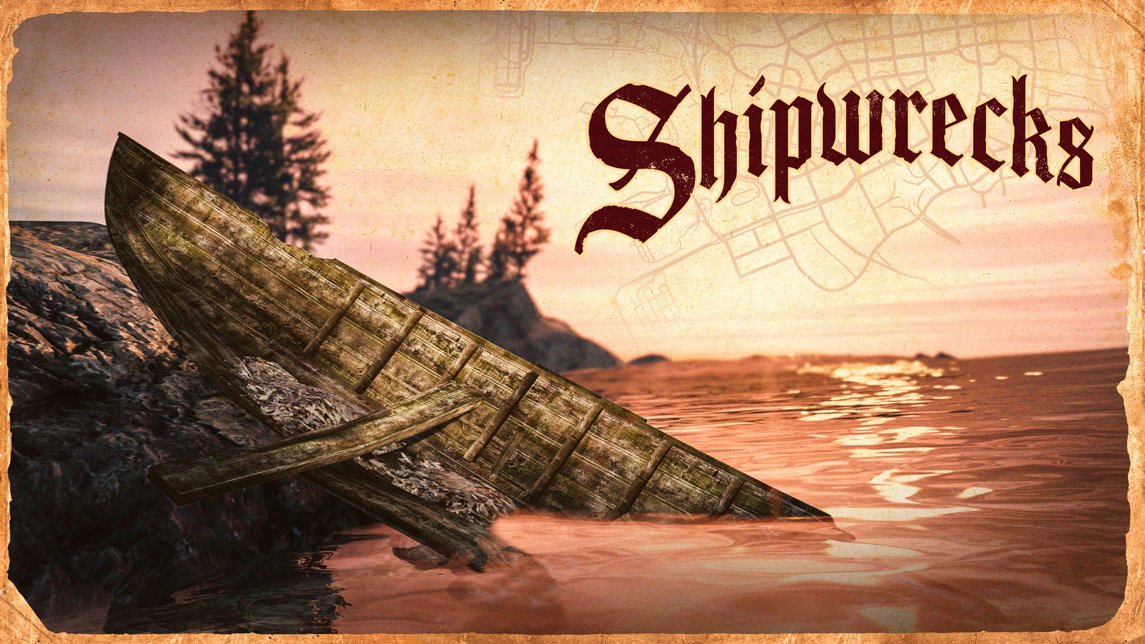 Shipwrecks Promotional poster for Shipwrecks Collectibles in GTA Online.