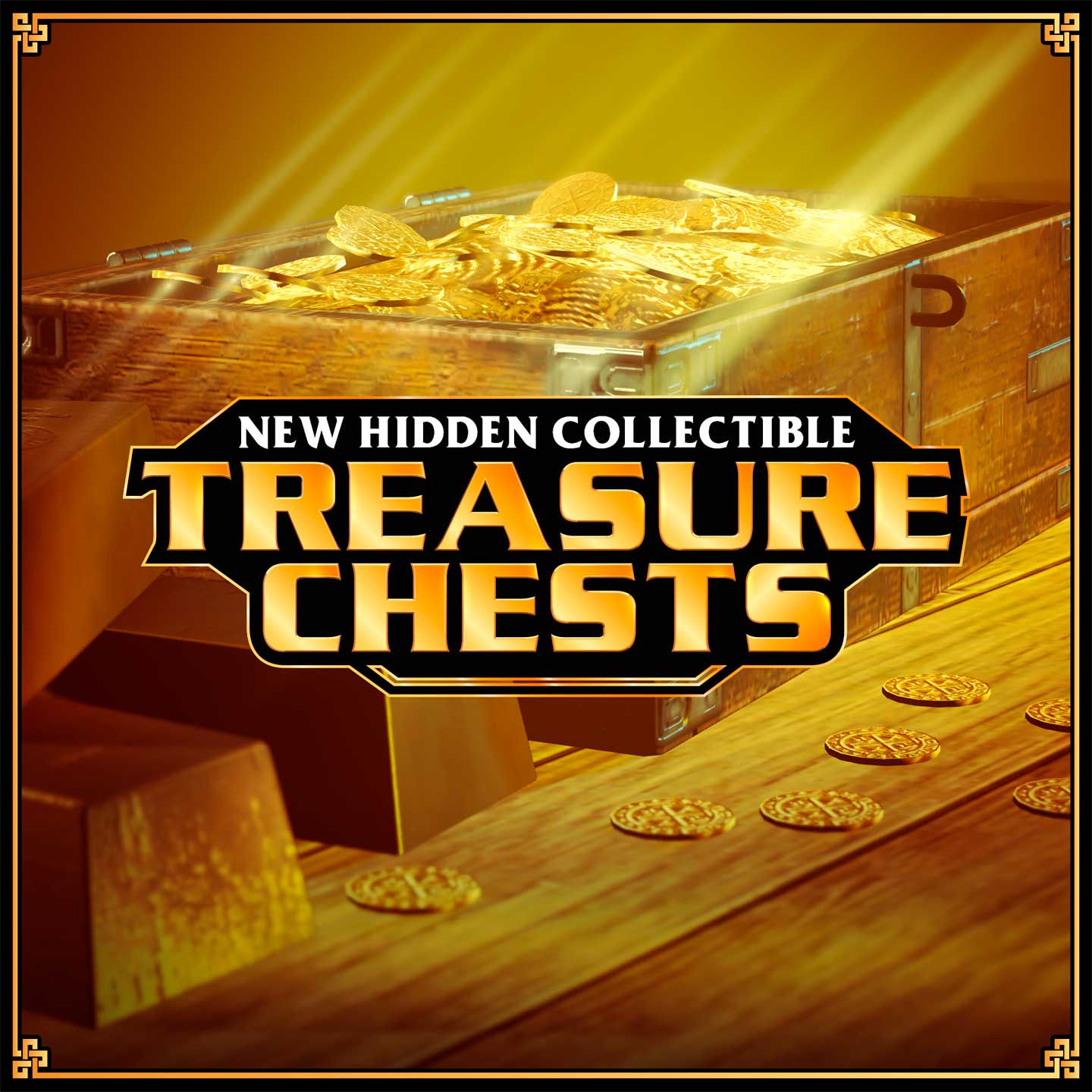 Promotional poster for Treasure Chests Collectibles in GTA Online.