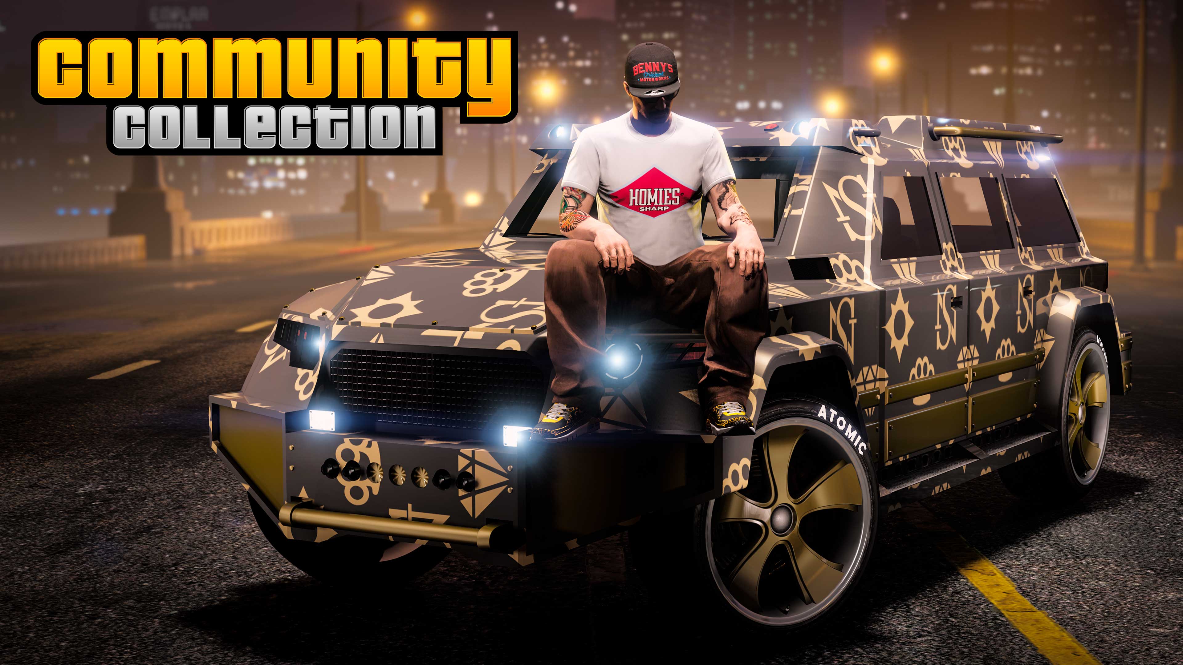 Promotional poster for Community Collection in GTA Online.