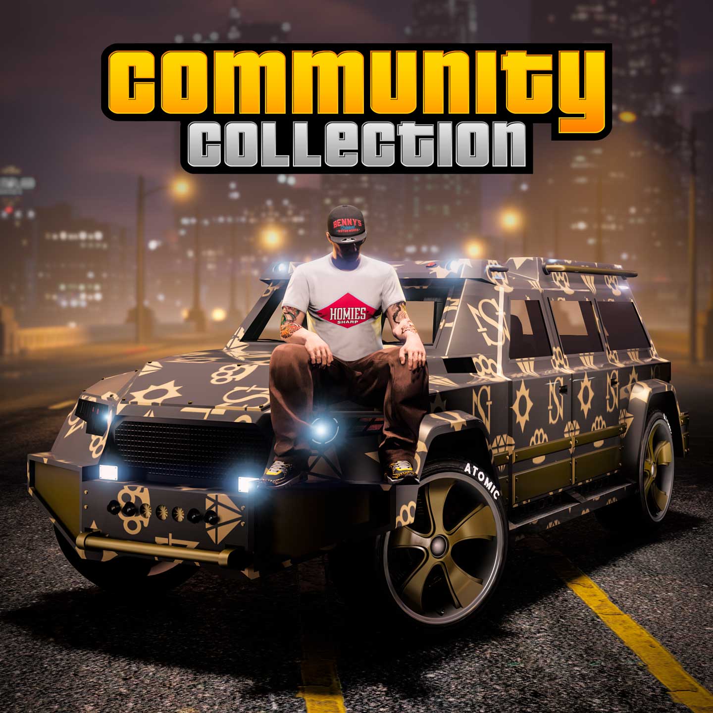 Promotional poster for Community Collection in GTA Online.