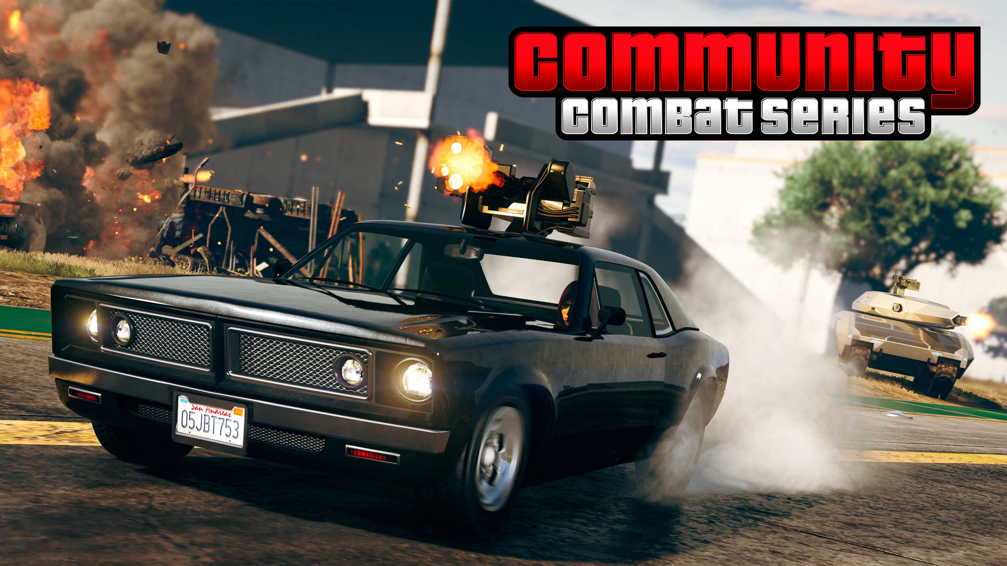 Promotional screenshot of Community Combat Series in GTA Online.