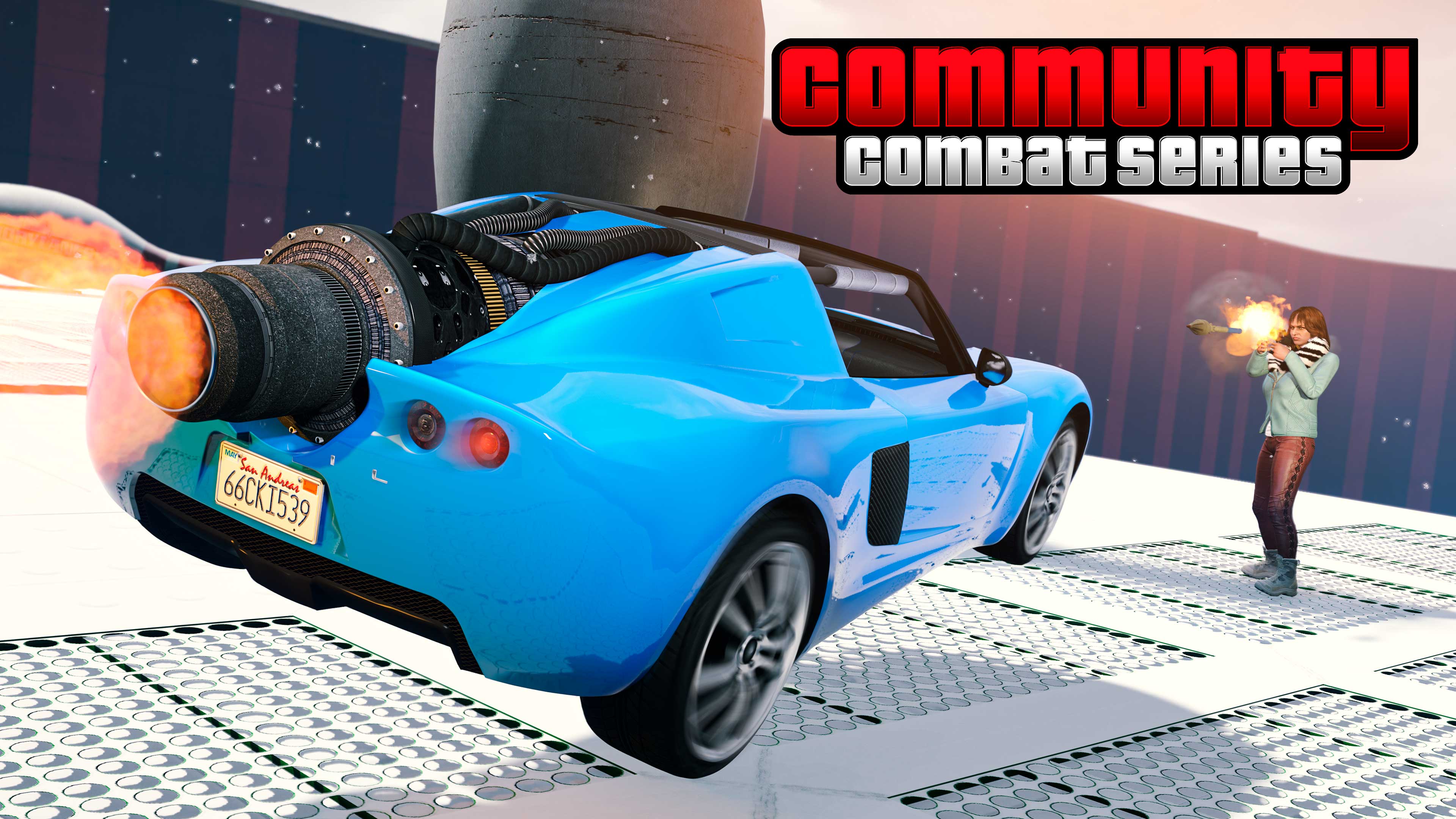 Promotional screenshot of Community Combat Series in GTA Online.