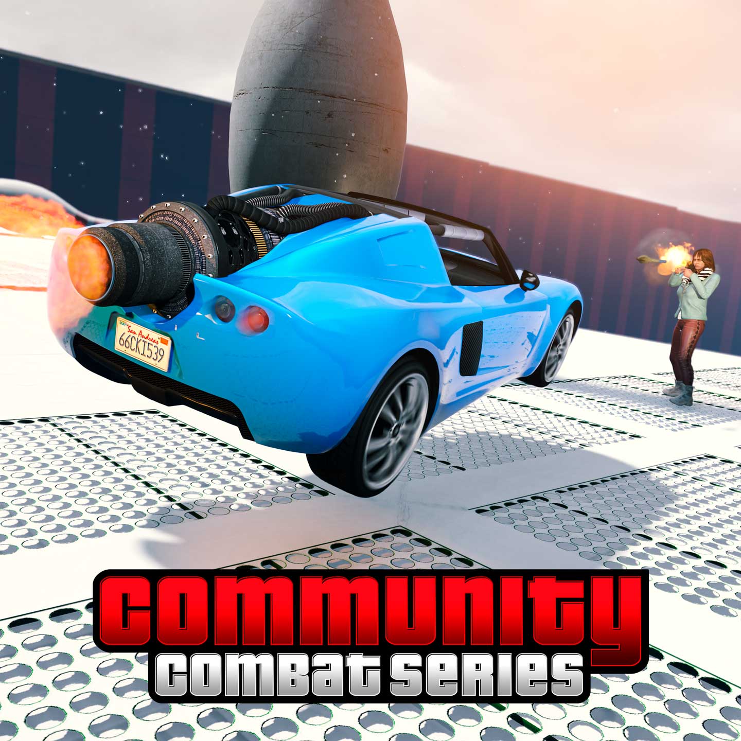 Promotional screenshot of Community Combat Series in GTA Online.