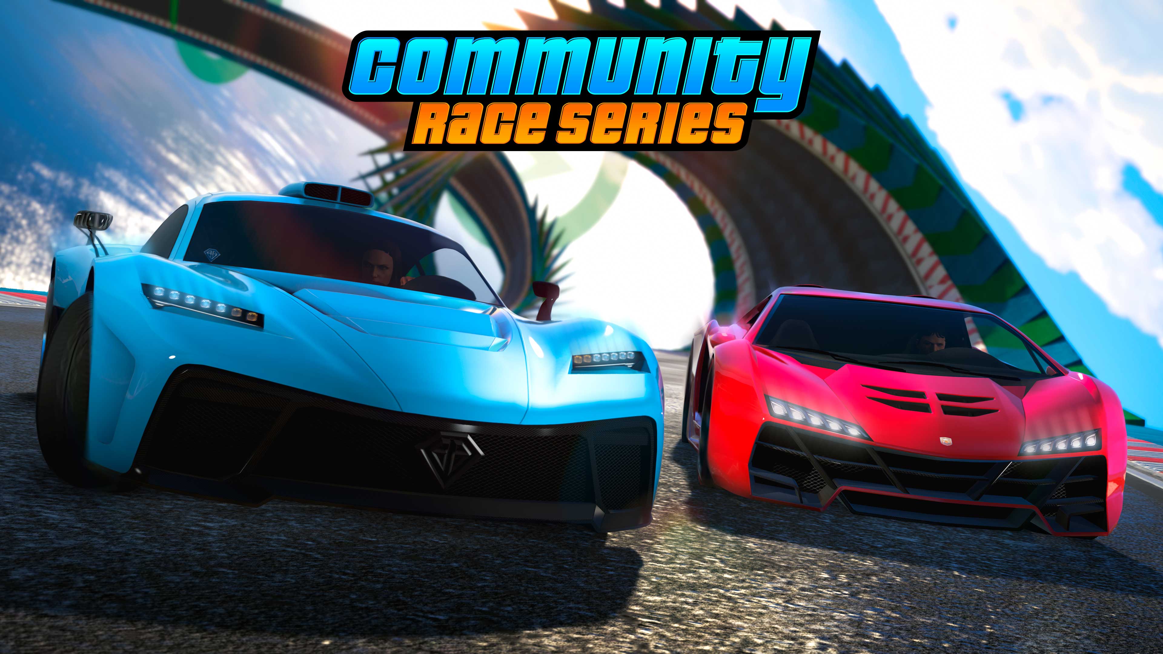 Promotional screenshot of Community Race Series in GTA Online.