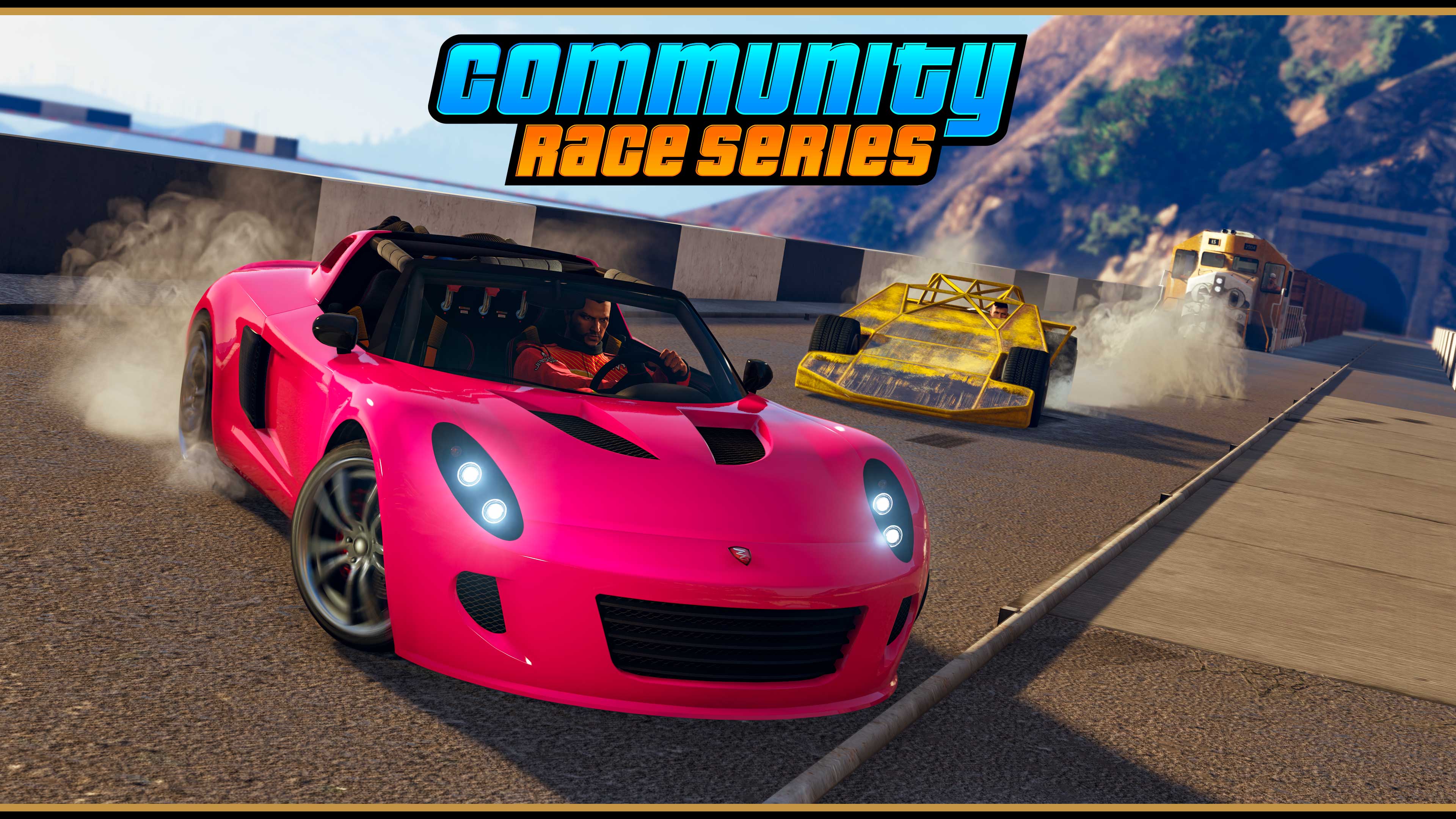 Promotional screenshot of Community Race Series in GTA Online.