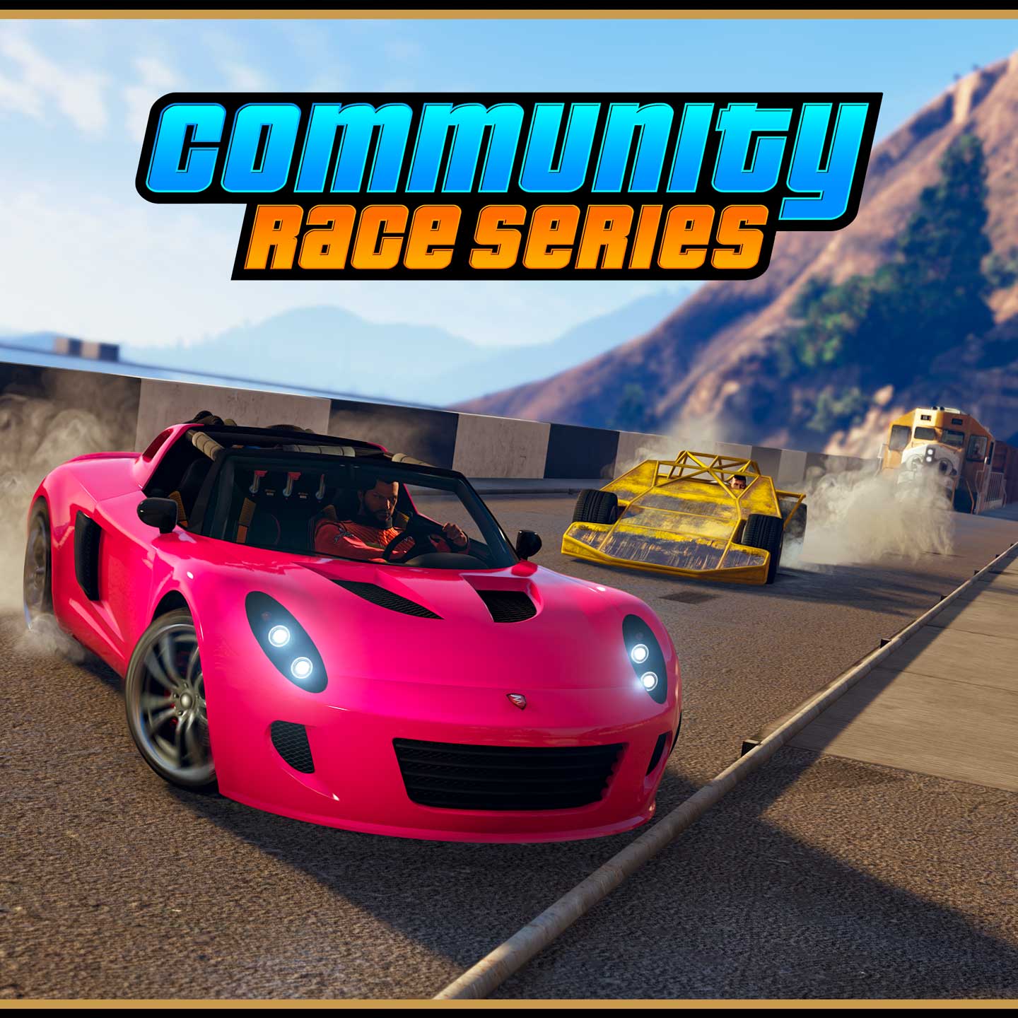Promotional screenshot of Community Race Series in GTA Online.