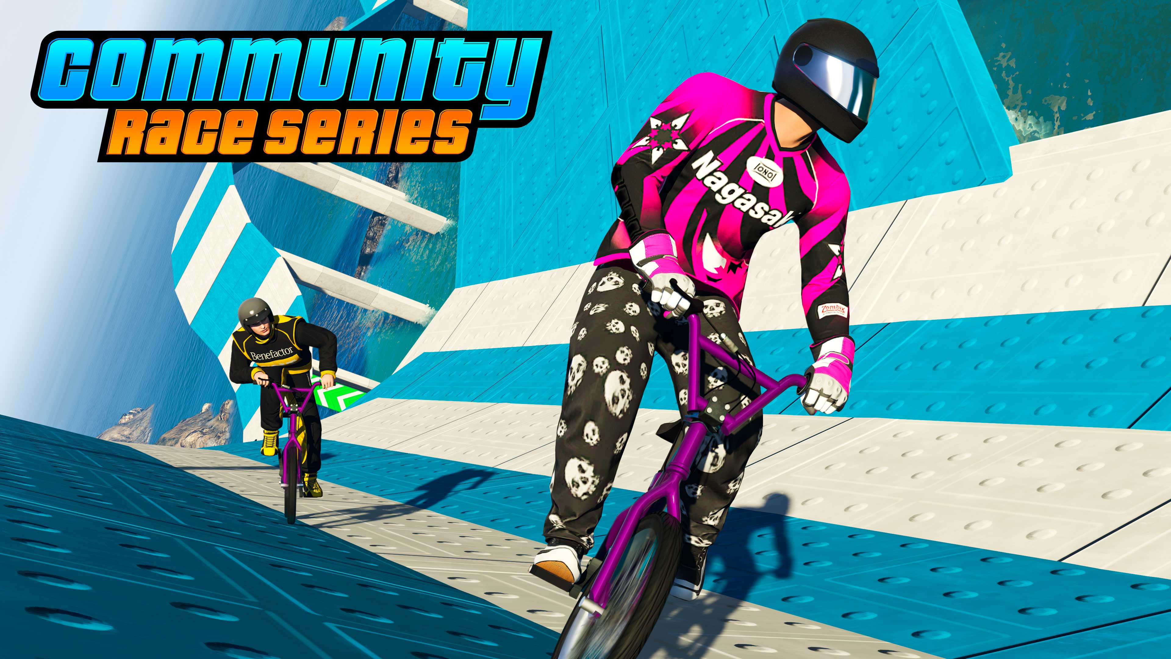 Promotional screenshot of Community Race Series in GTA Online.