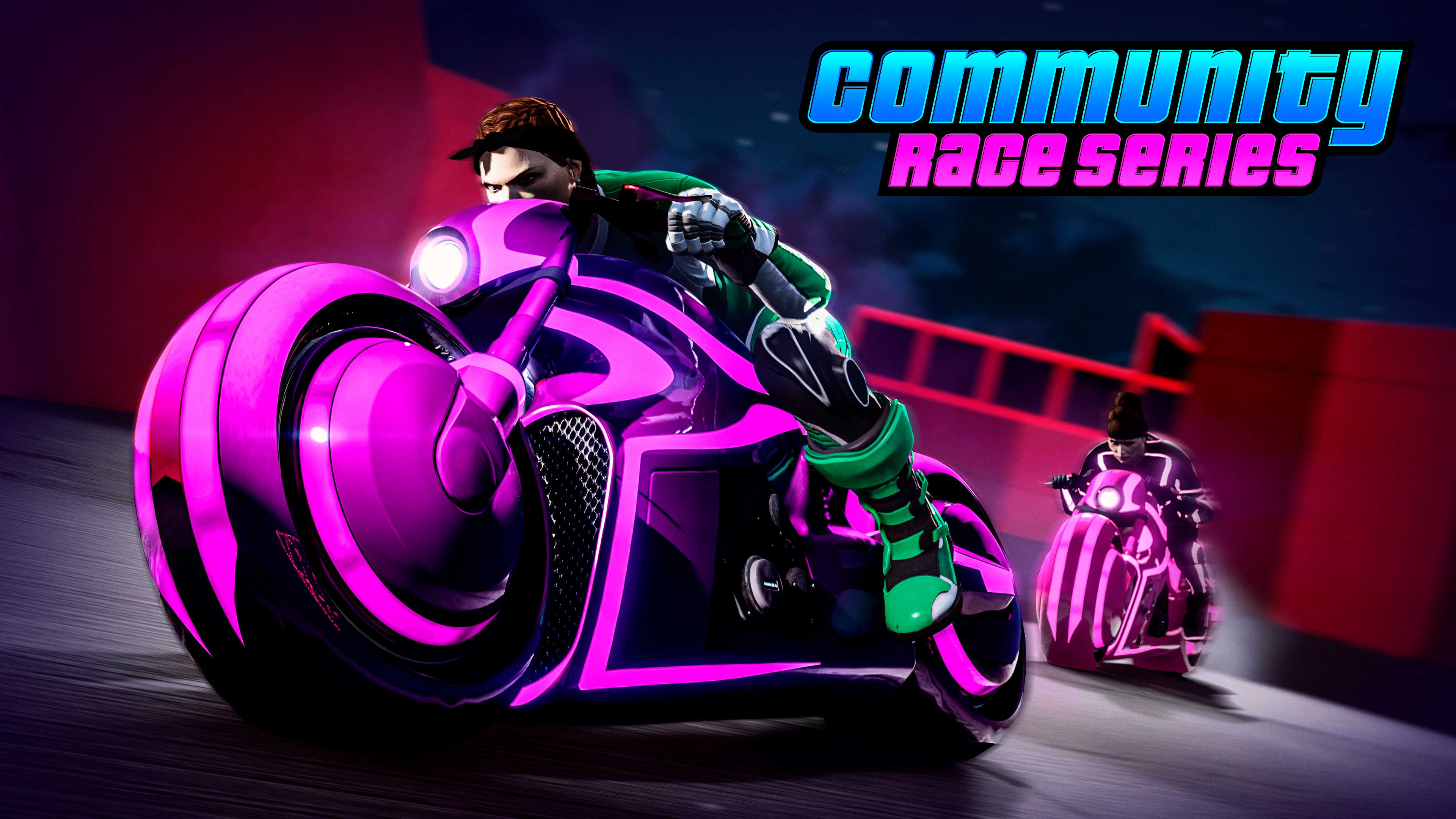Promotional screenshot of Community Race Series in GTA Online.