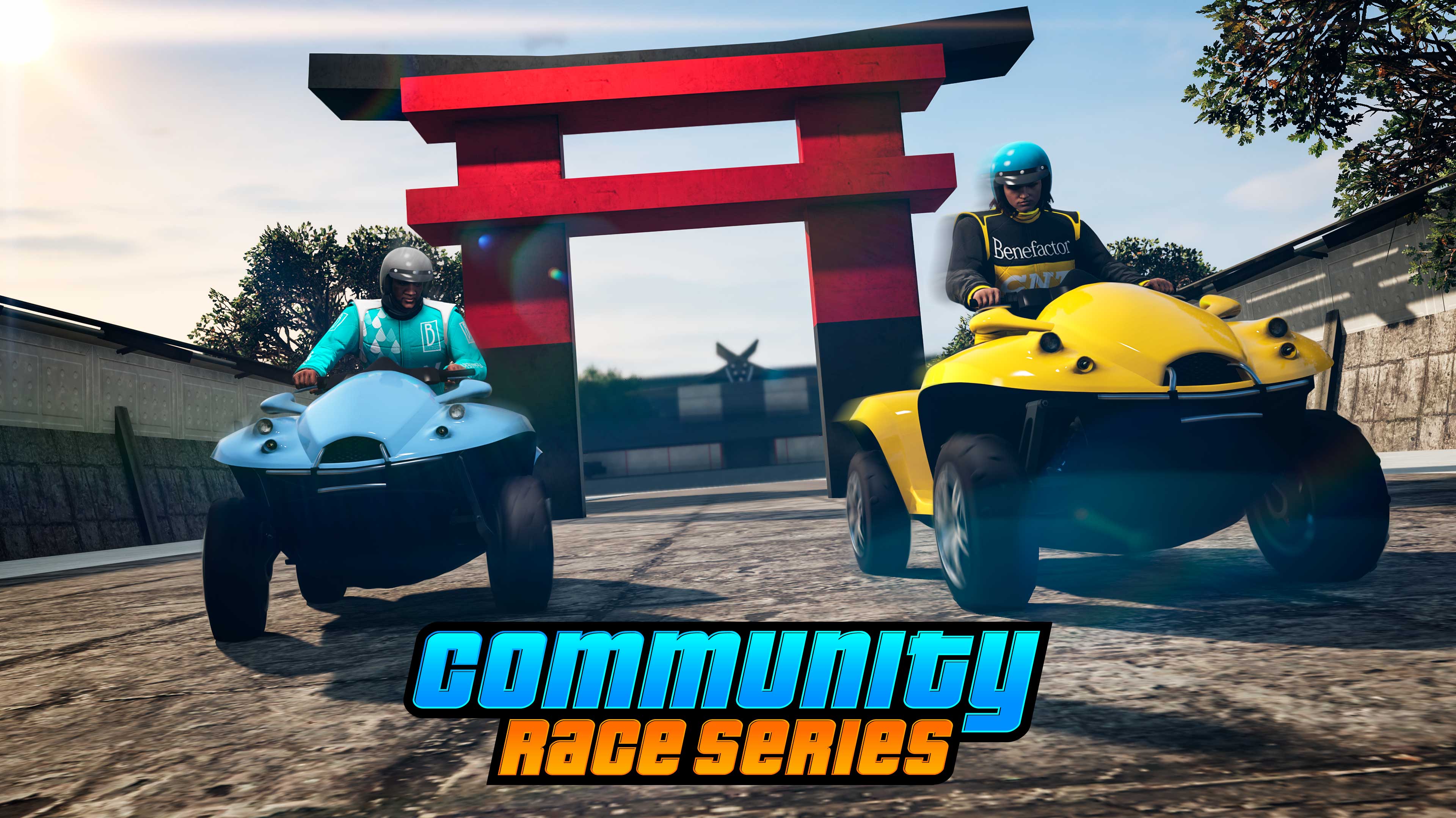 Promotional screenshot of Community Race Series in GTA Online.