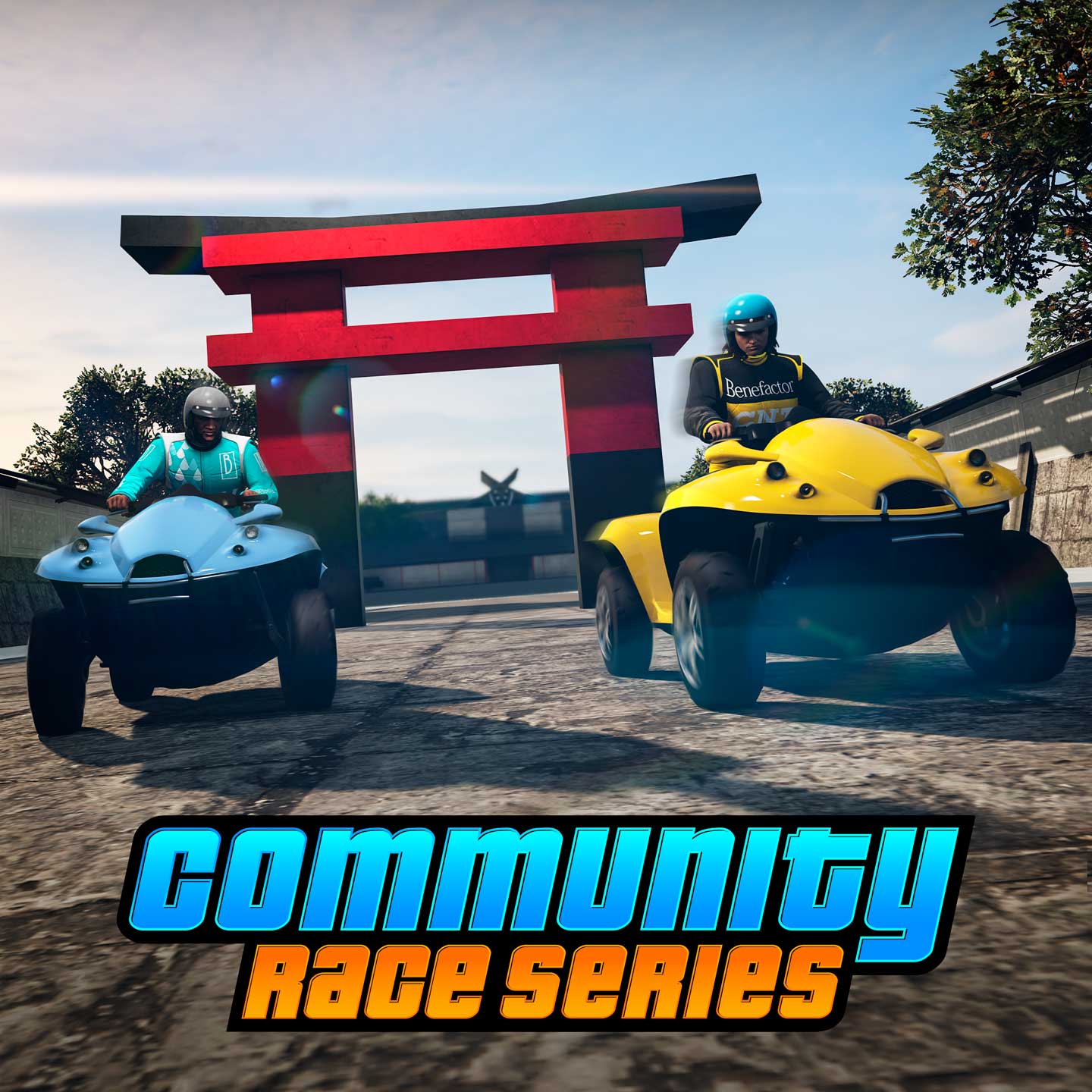 Promotional screenshot of Community Race Series in GTA Online.