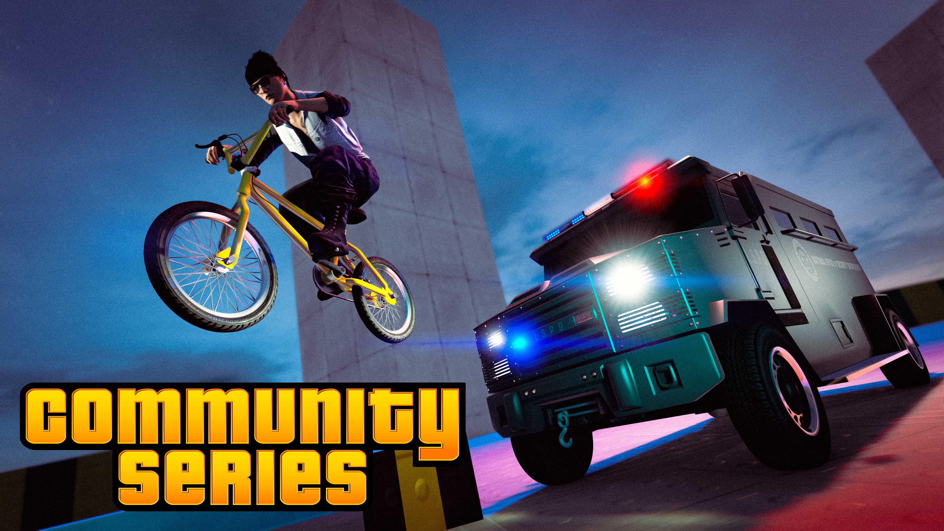 Promotional screenshot of Community Series in GTA Online.