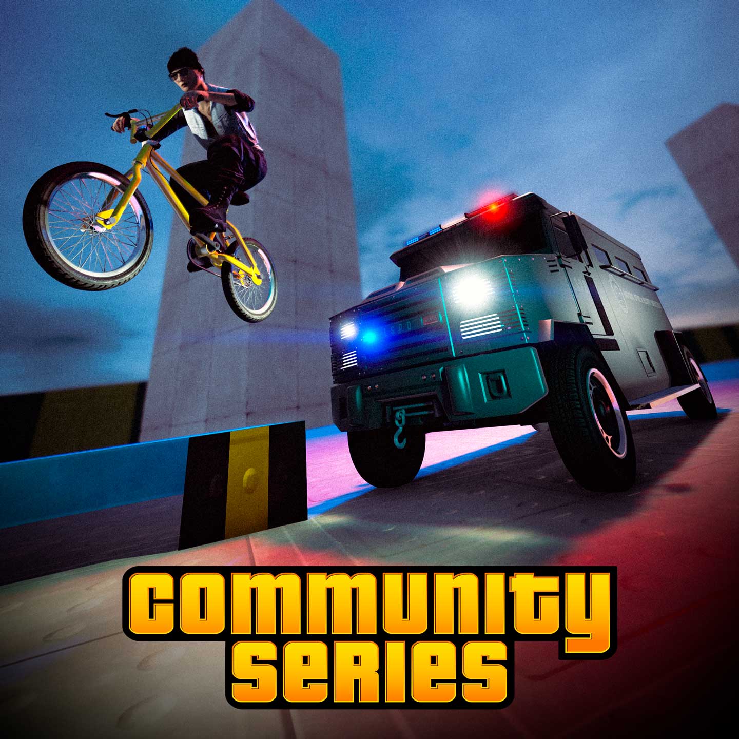 Promotional screenshot of Community Series in GTA Online.