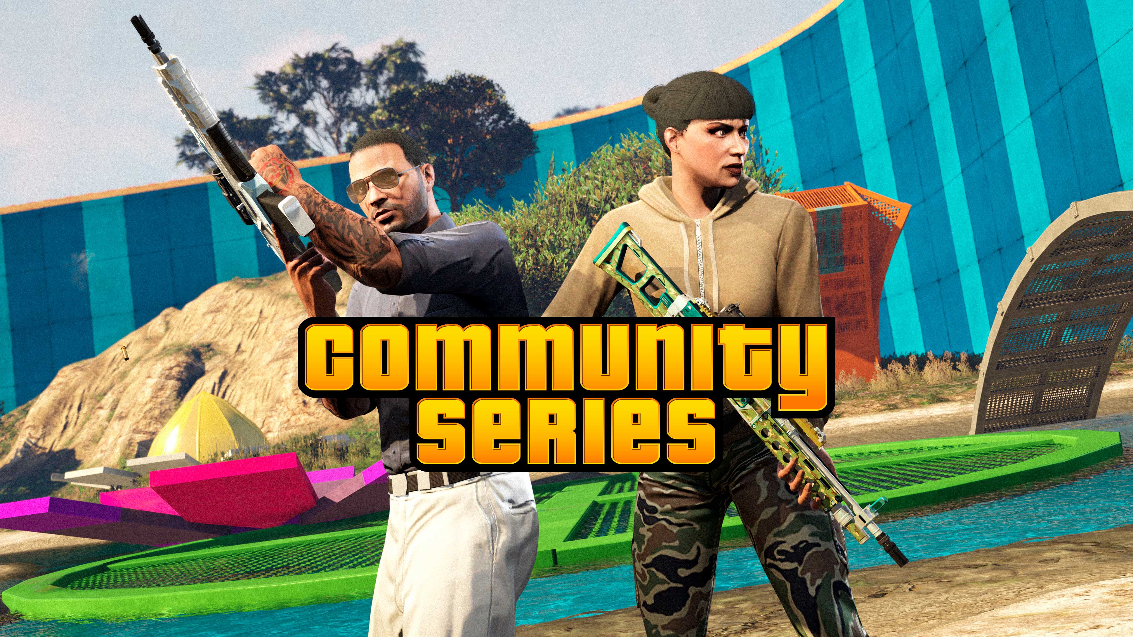 Promotional screenshot of Community Series in GTA Online.