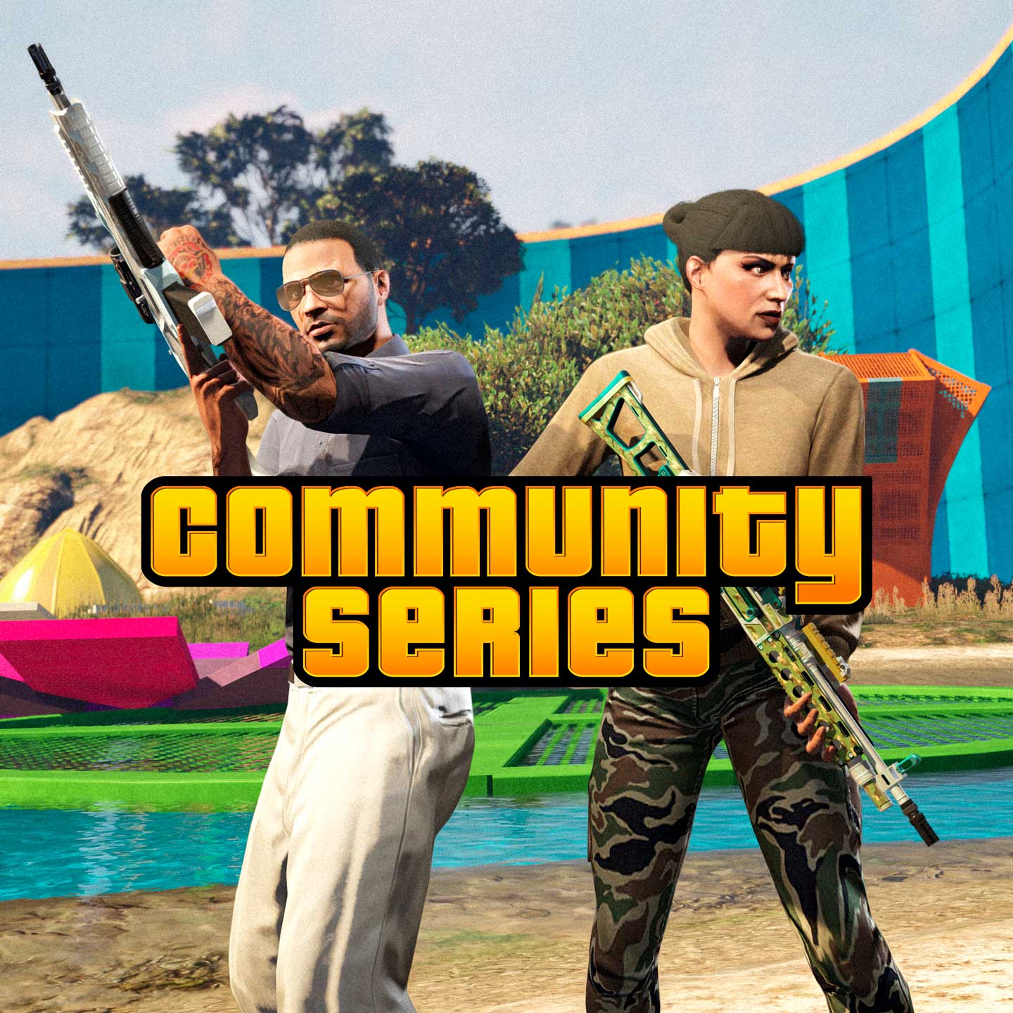 Promotional screenshot of Community Series in GTA Online.