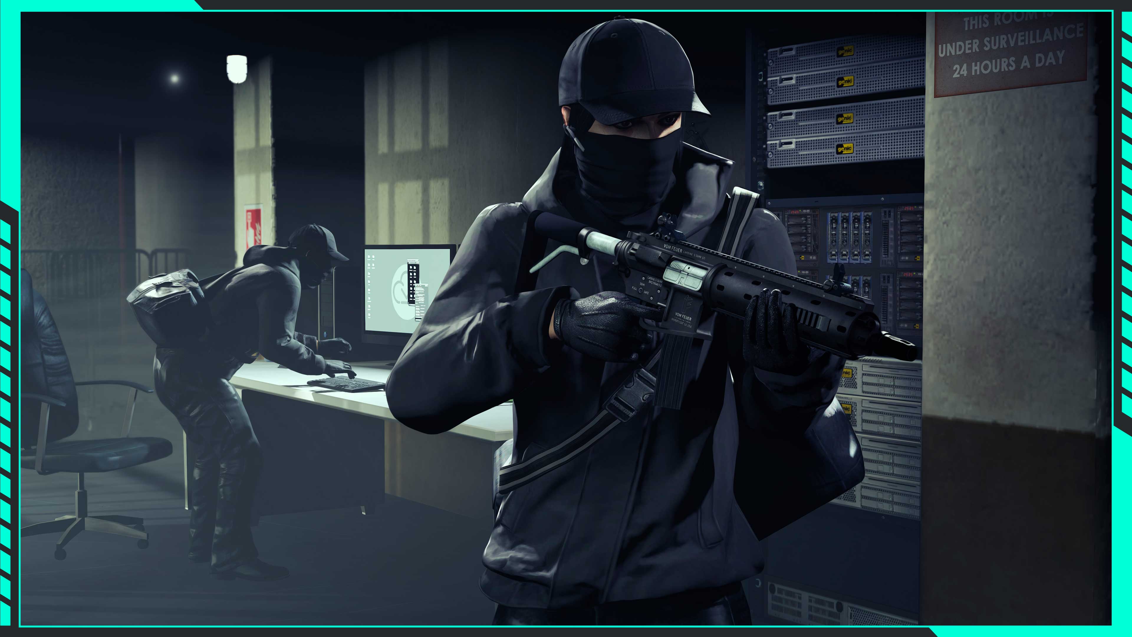 FIB Files Screenshot of two GTA Online characters during FIB Files Missions.
