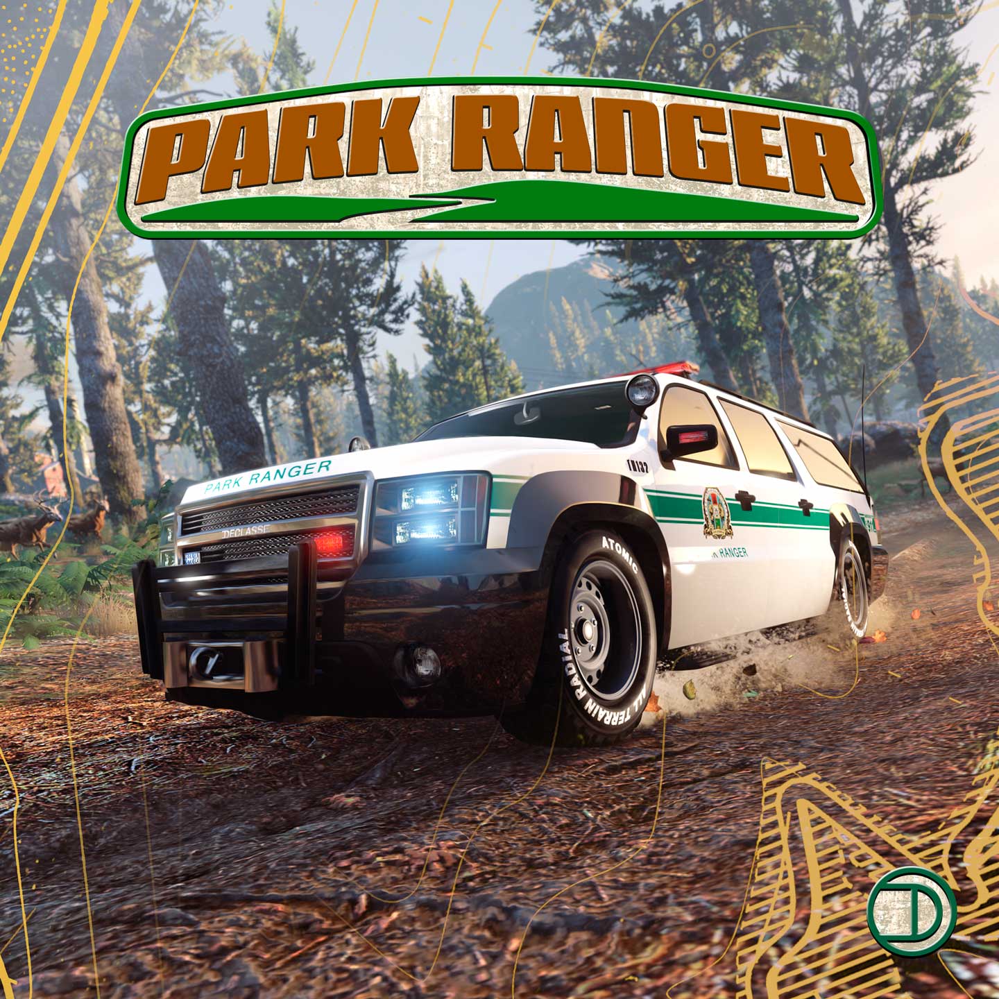 Declasse Park Ranger Promotional poster for Declasse Park Ranger vehicle in GTA Online.