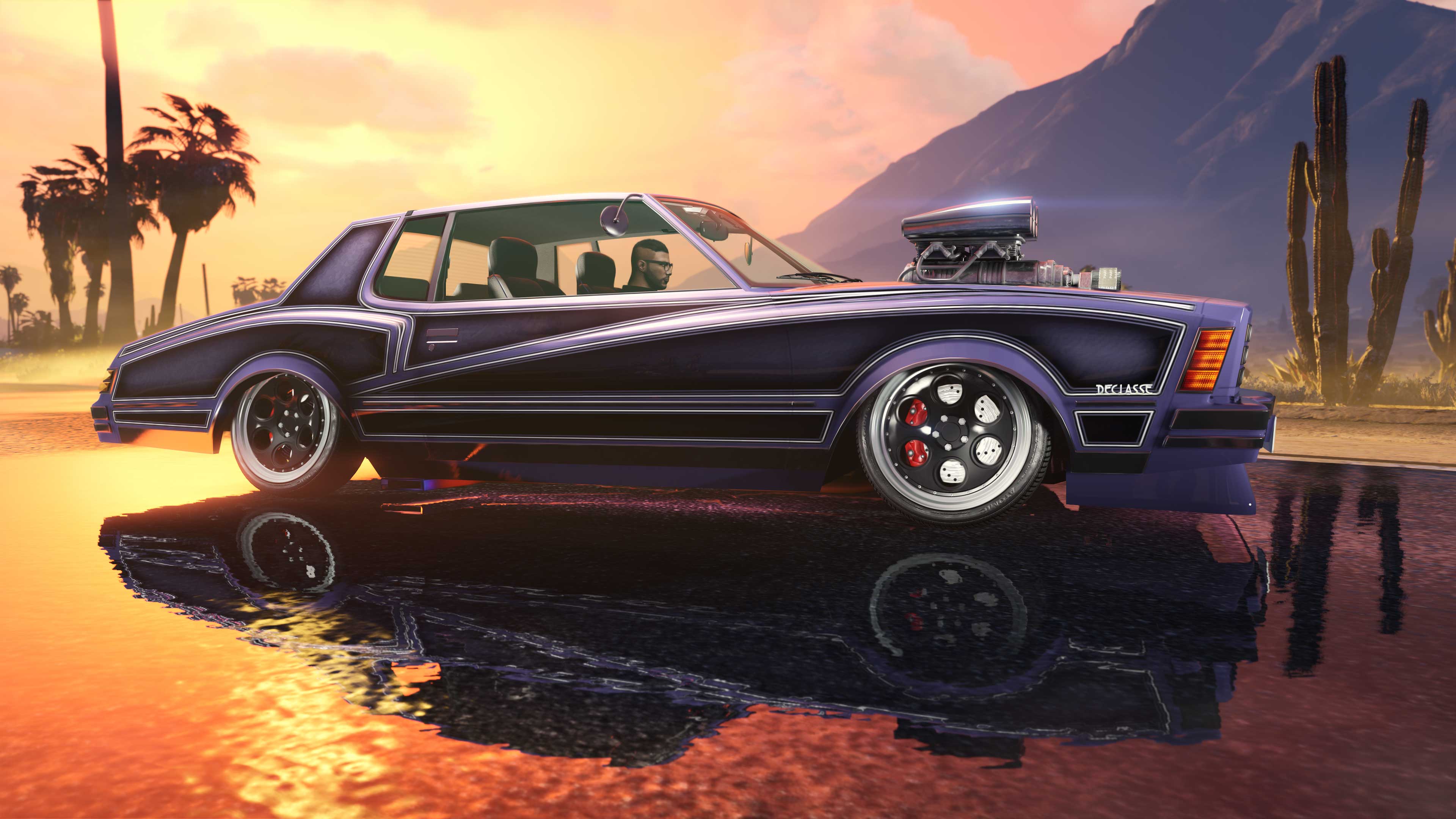 Screenshot of a Declasse Tahoma with ray-tracing in GTA Online.