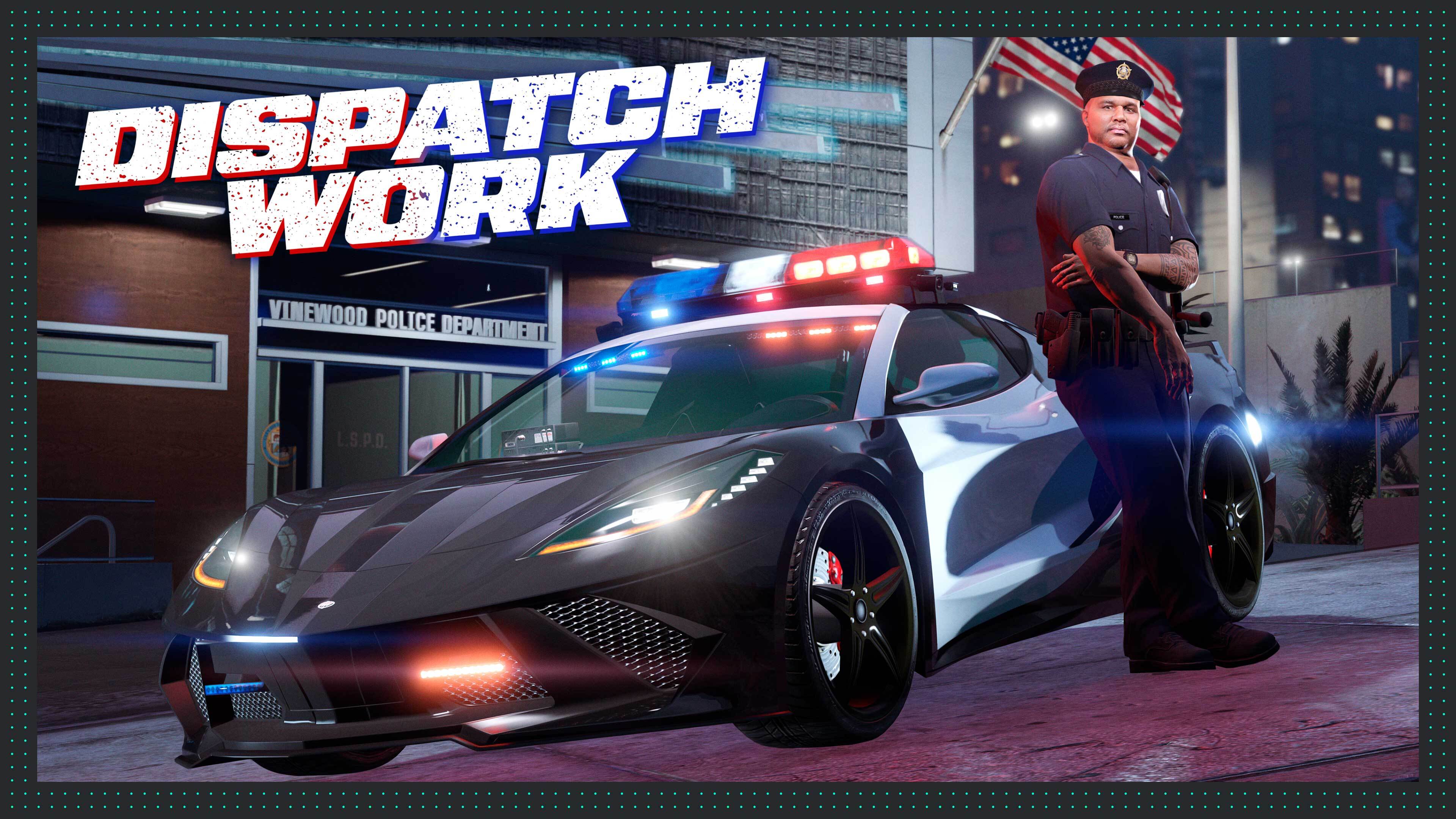 Dispatch Work Promotional poster for Dispatch Work Jobs in GTA Online.