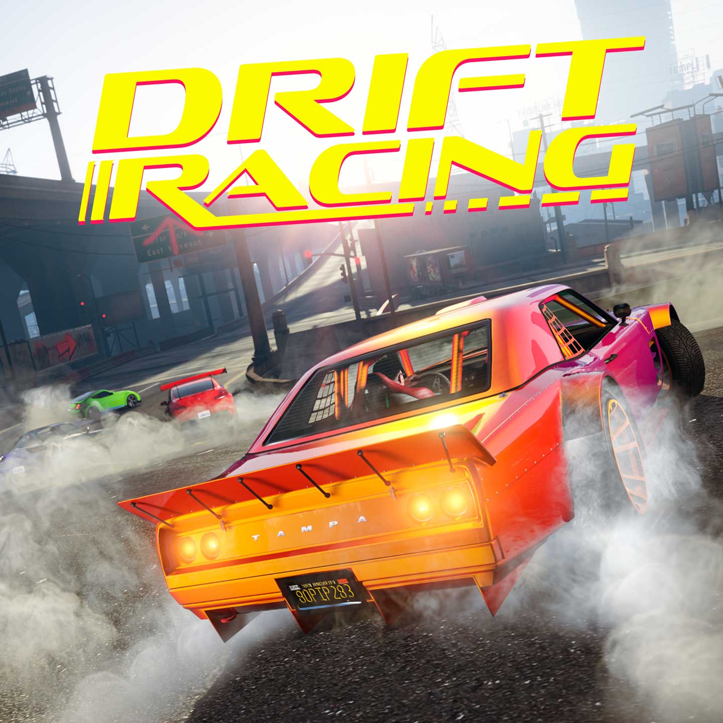 Drift Race Promotional screenshot for Drift Racing in GTA Online.