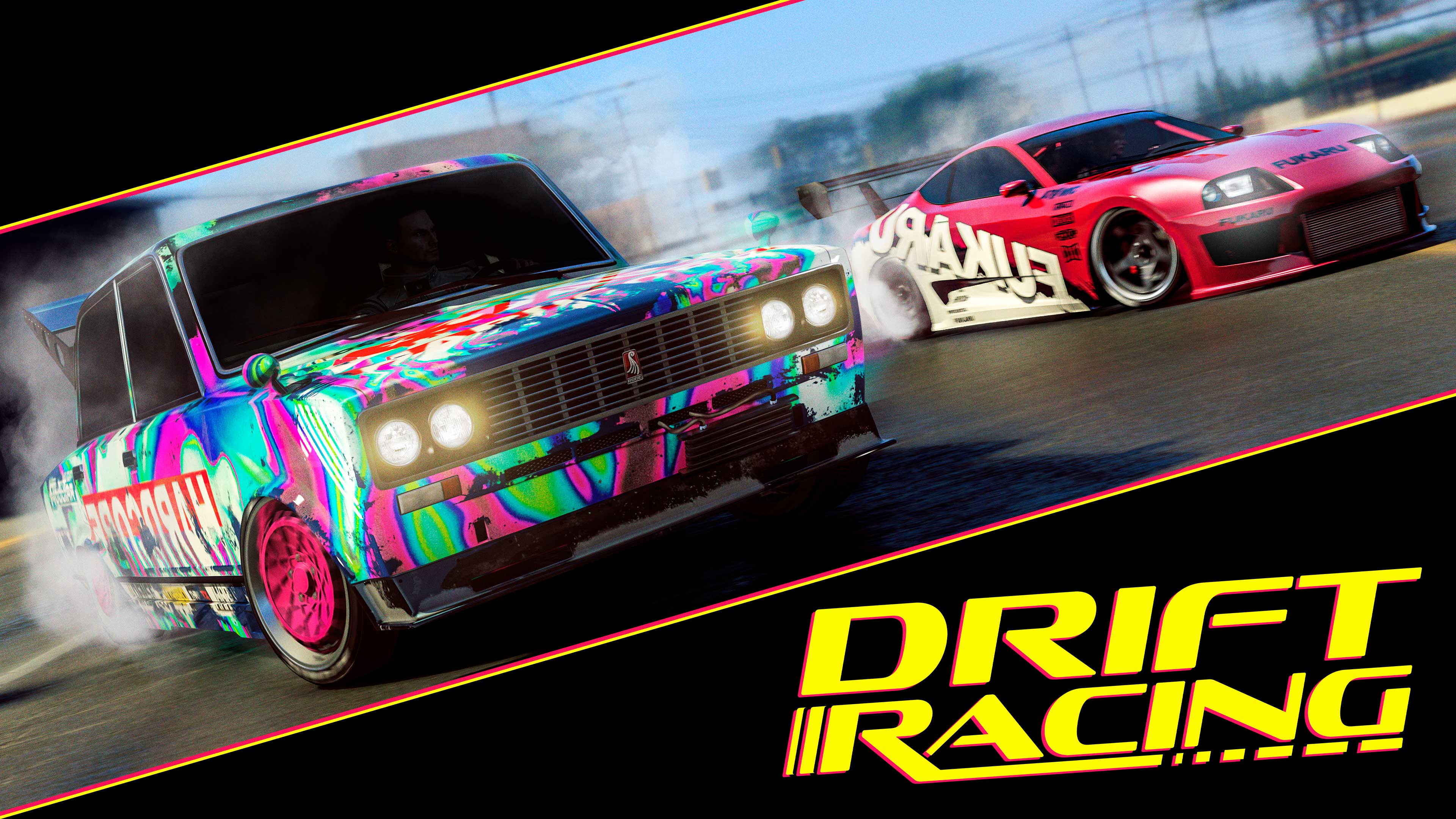 Drift Races Promotional poster for Drift Races in GTA Online.