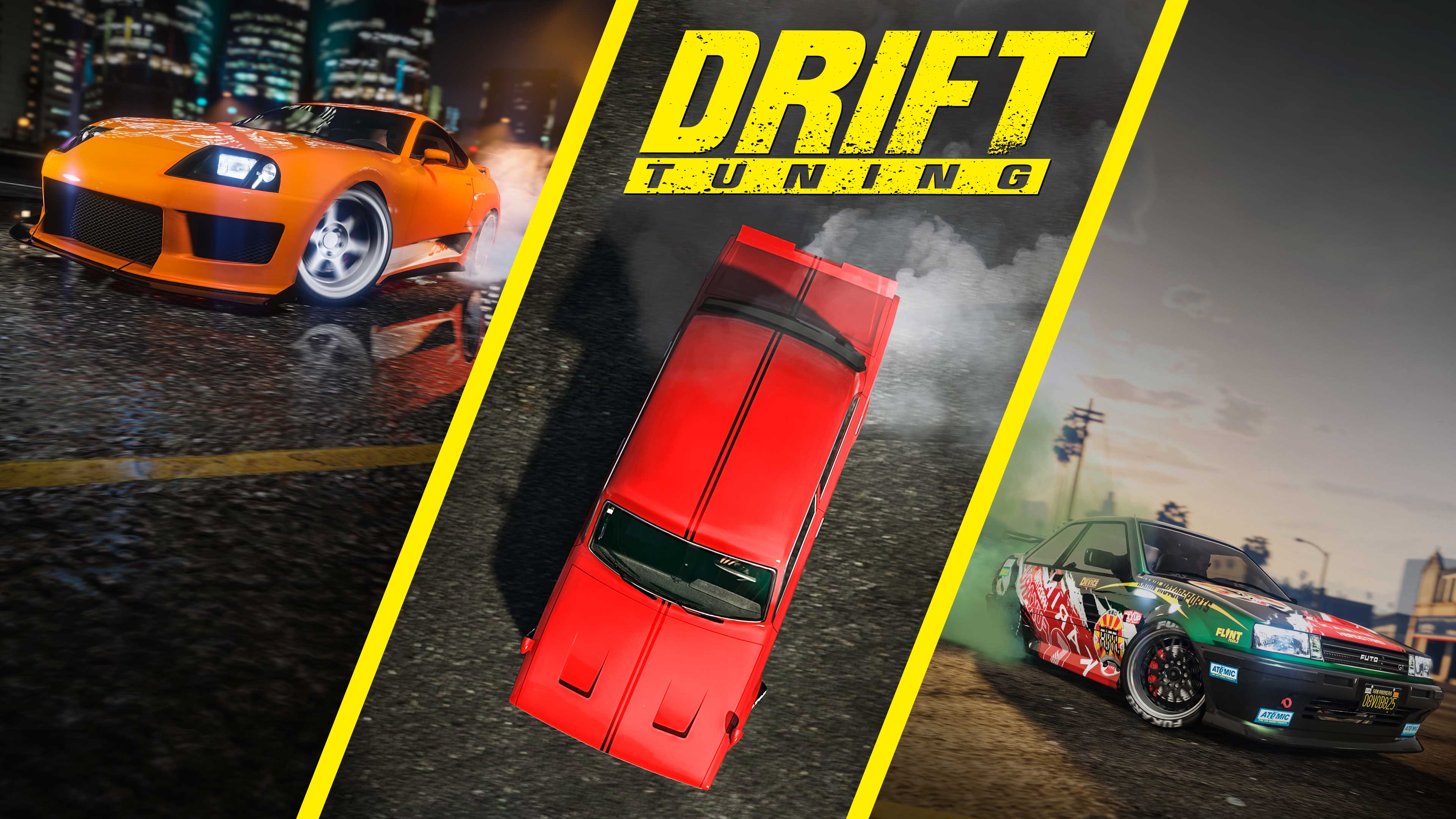 Drift Tuning Upgrade Promotional poster for Drift Tuning Upgrades in GTA Online.
