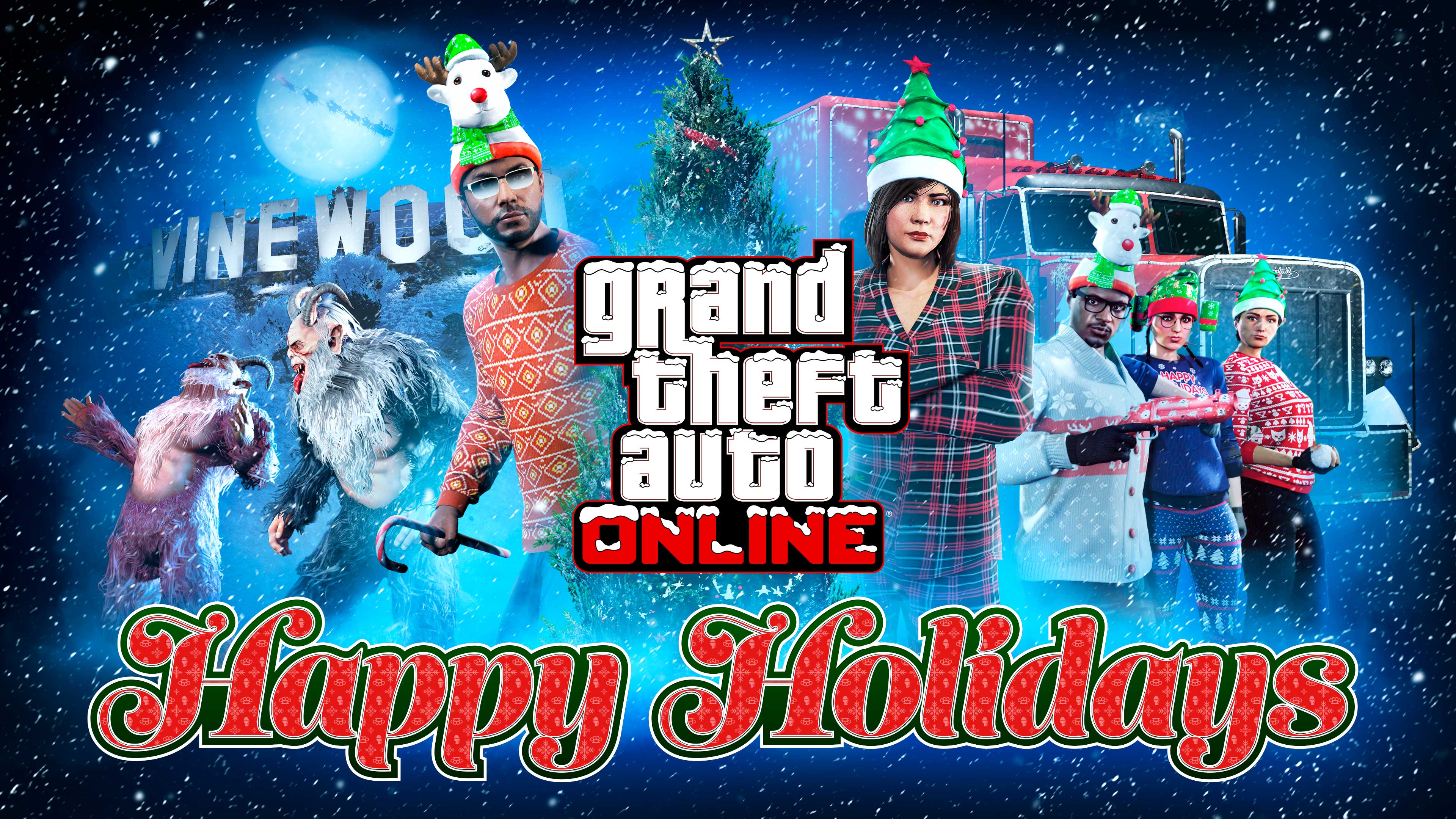 GTA Online – Festive Surprise Promotional poster for Festive Surprise in GTA Online.