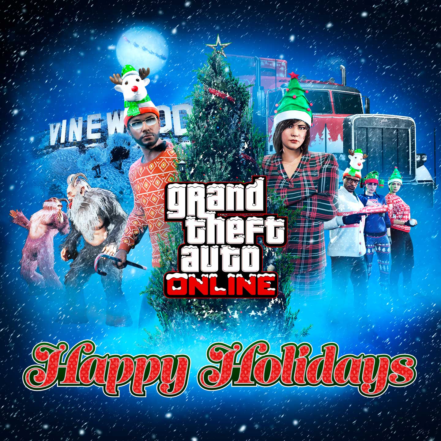 GTA Online – Festive Surprise Promotional poster for Festive Surprise in GTA Online.