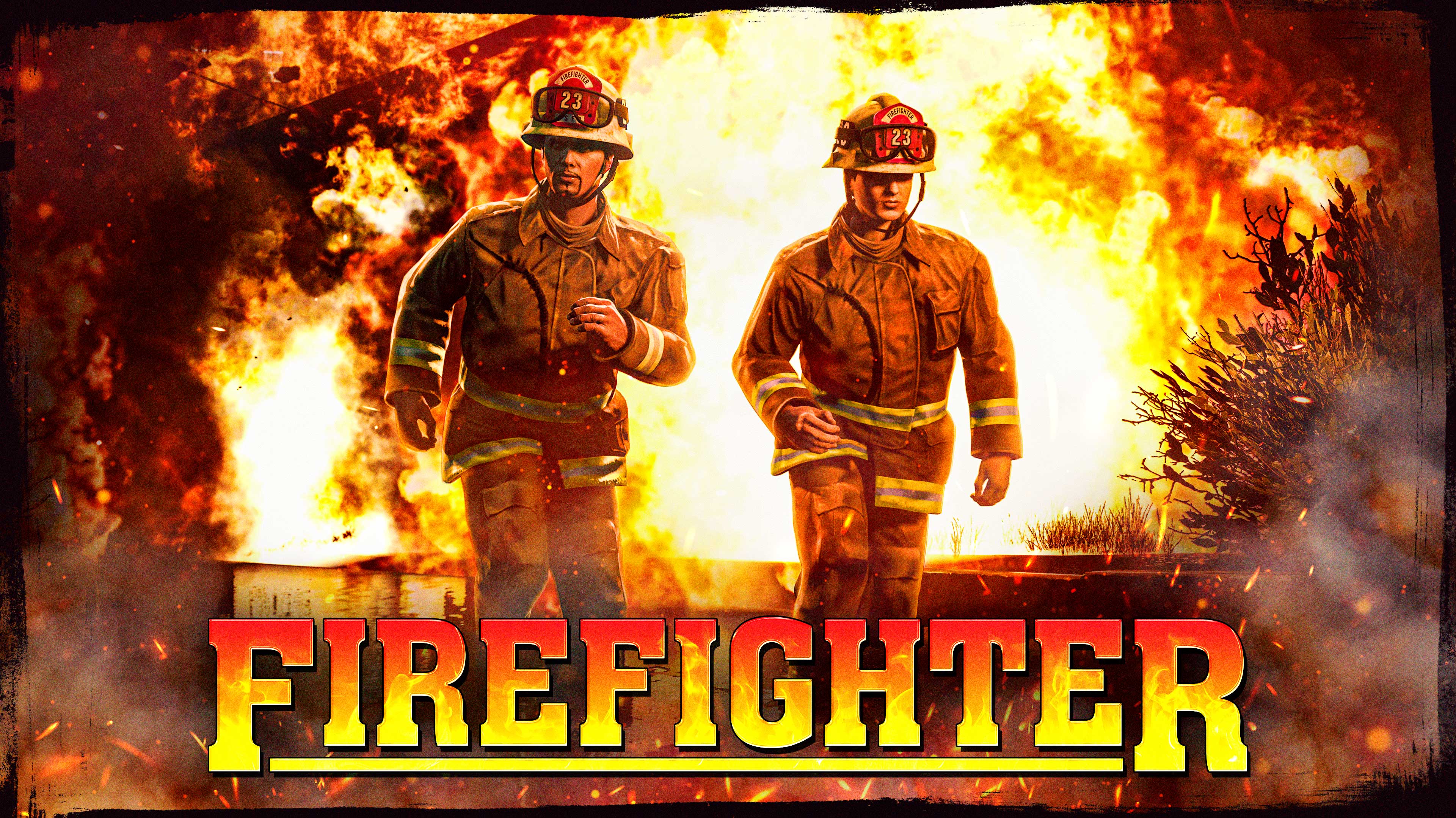 Promotional poster for Firefighter Odd Jobs in GTA Online.