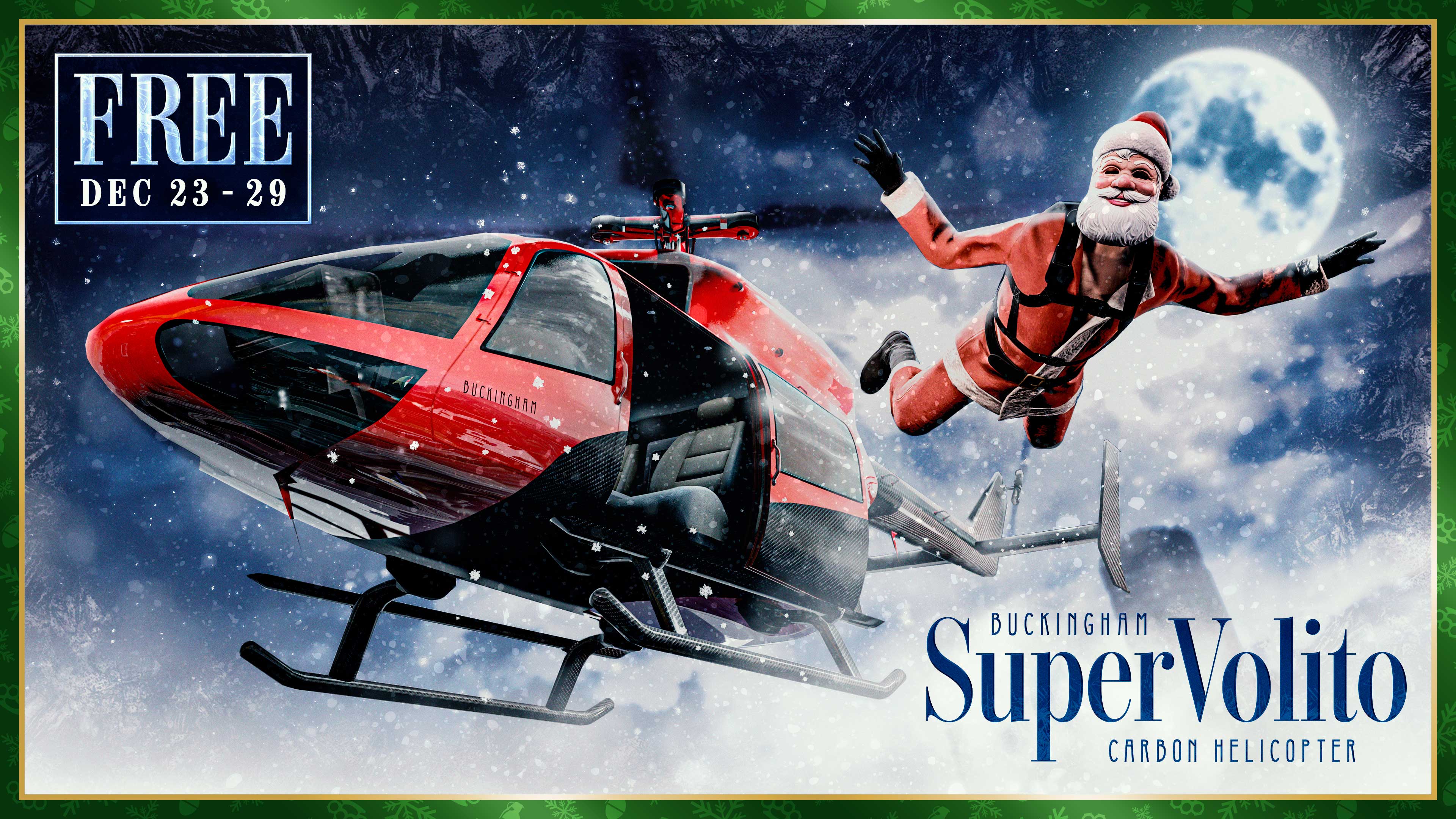 Promotional poster for Buckingham SuperVolito Carbon in GTA Online.