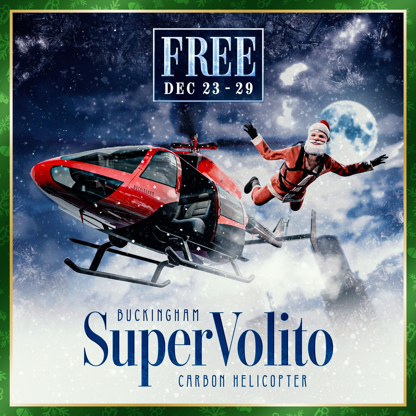 Promotional poster for Buckingham SuperVolito Carbon in GTA Online.